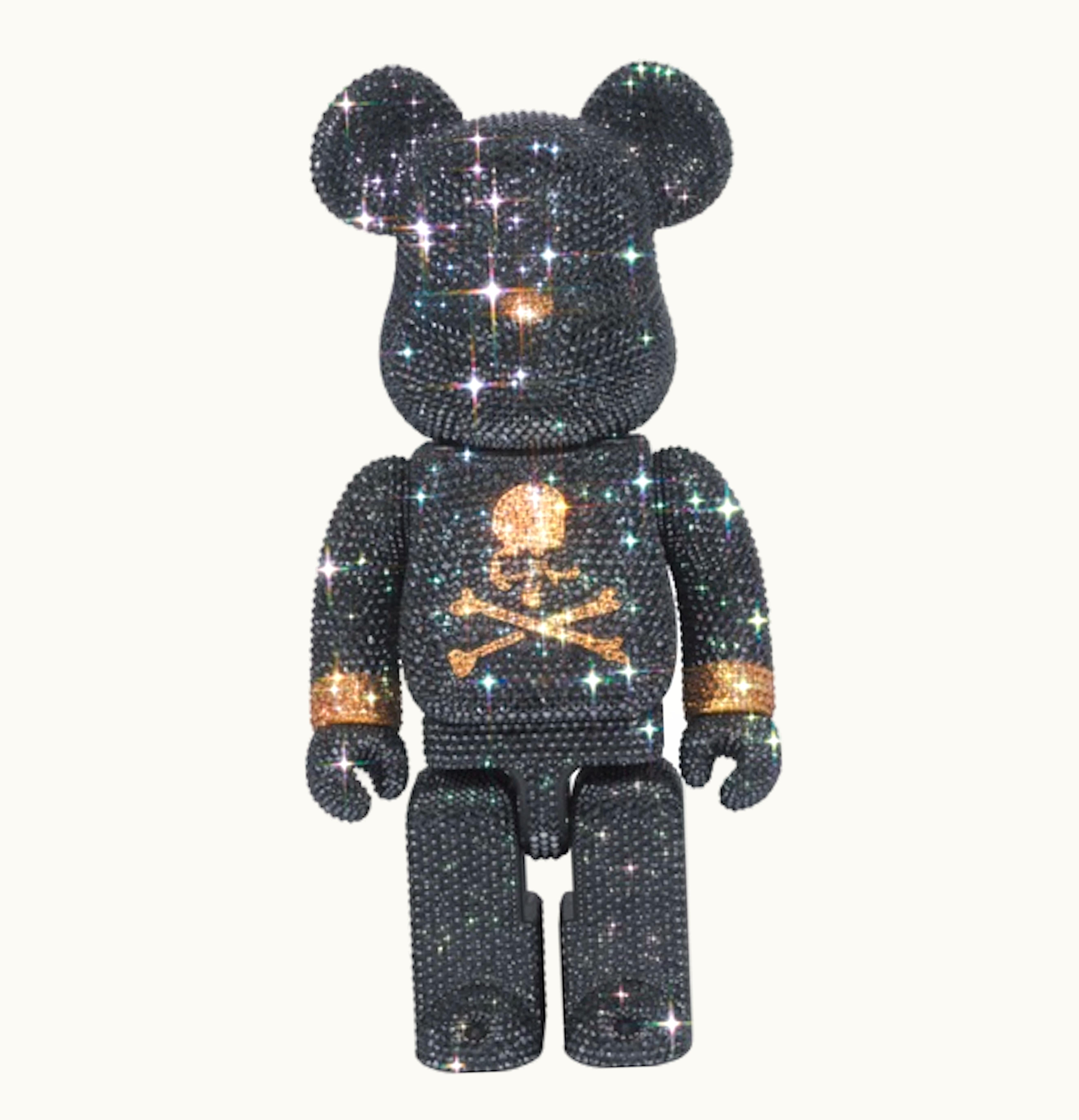 Bearbrick Bearbrick X Mastermind Japan Crystal Decorate 400 Black Gold Ver