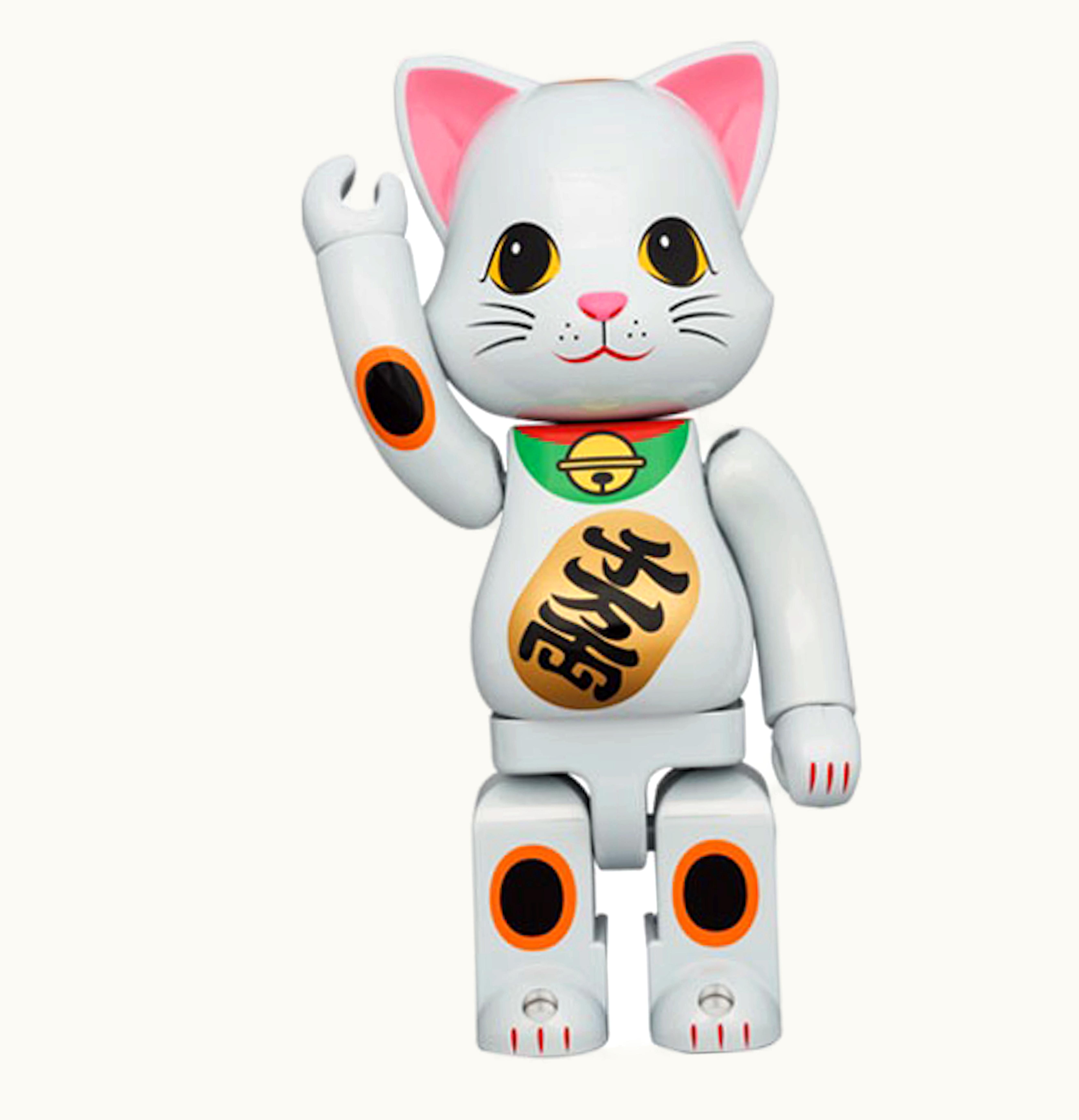 Bearbrick Bearbrick Nyabrick Maneki Neko 100 400 Set White Plating