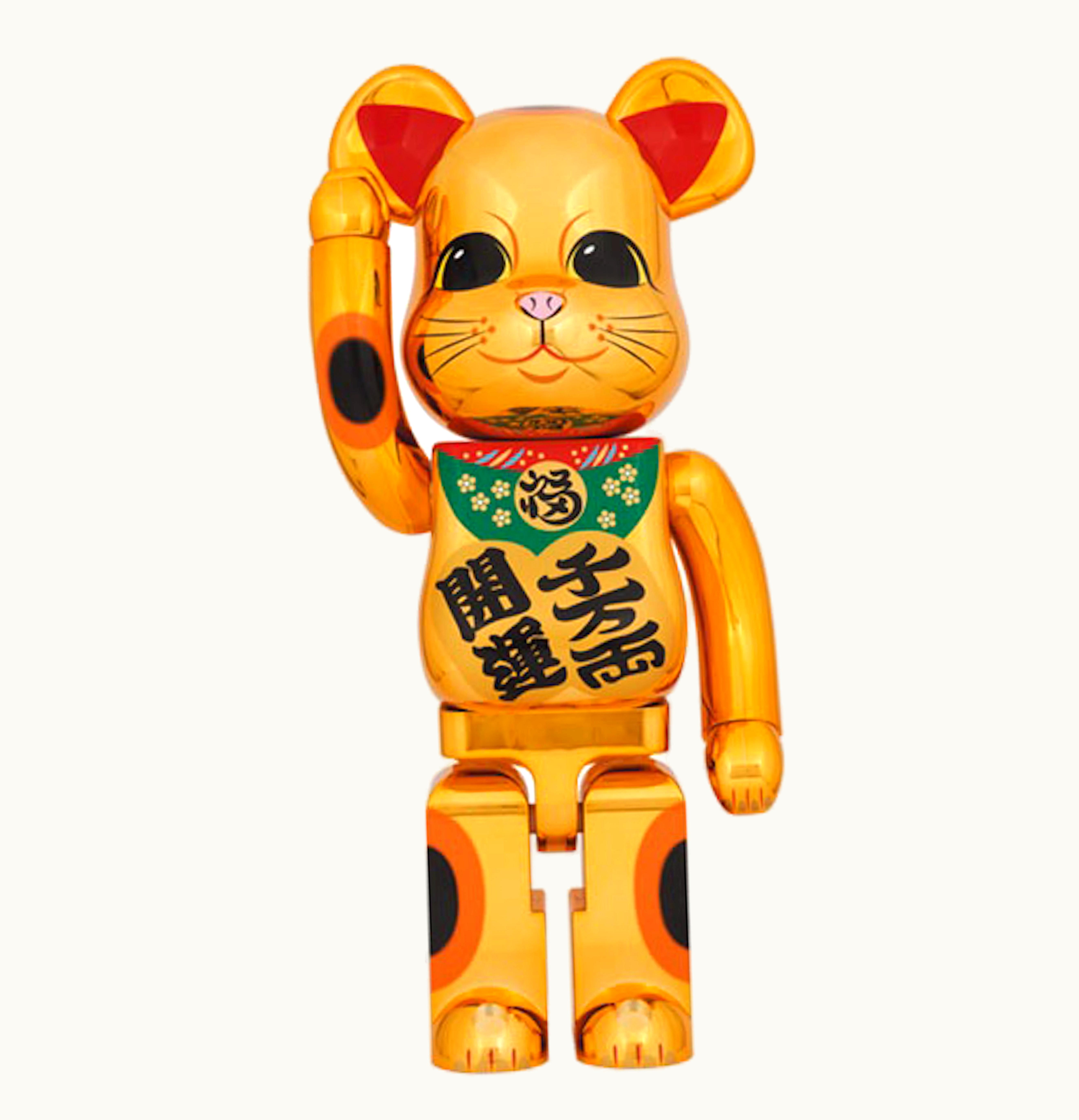 Bearbrick Bearbrick Lucky Cat Good Luck Ten Million Ryo 1000 Gold Plated