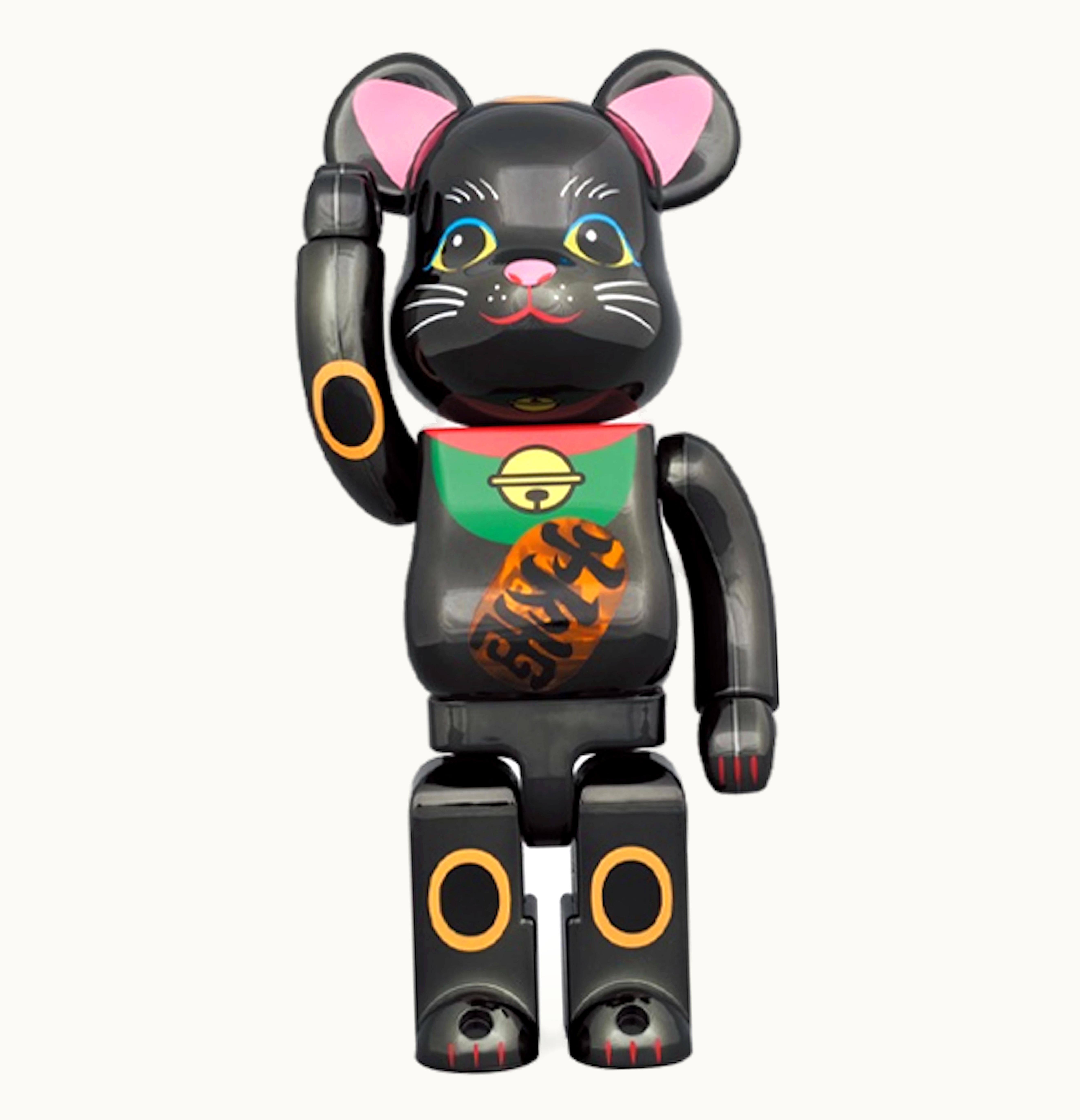 Bearbrick Bearbrick Maneki Neko Luminous 400 Black Plated