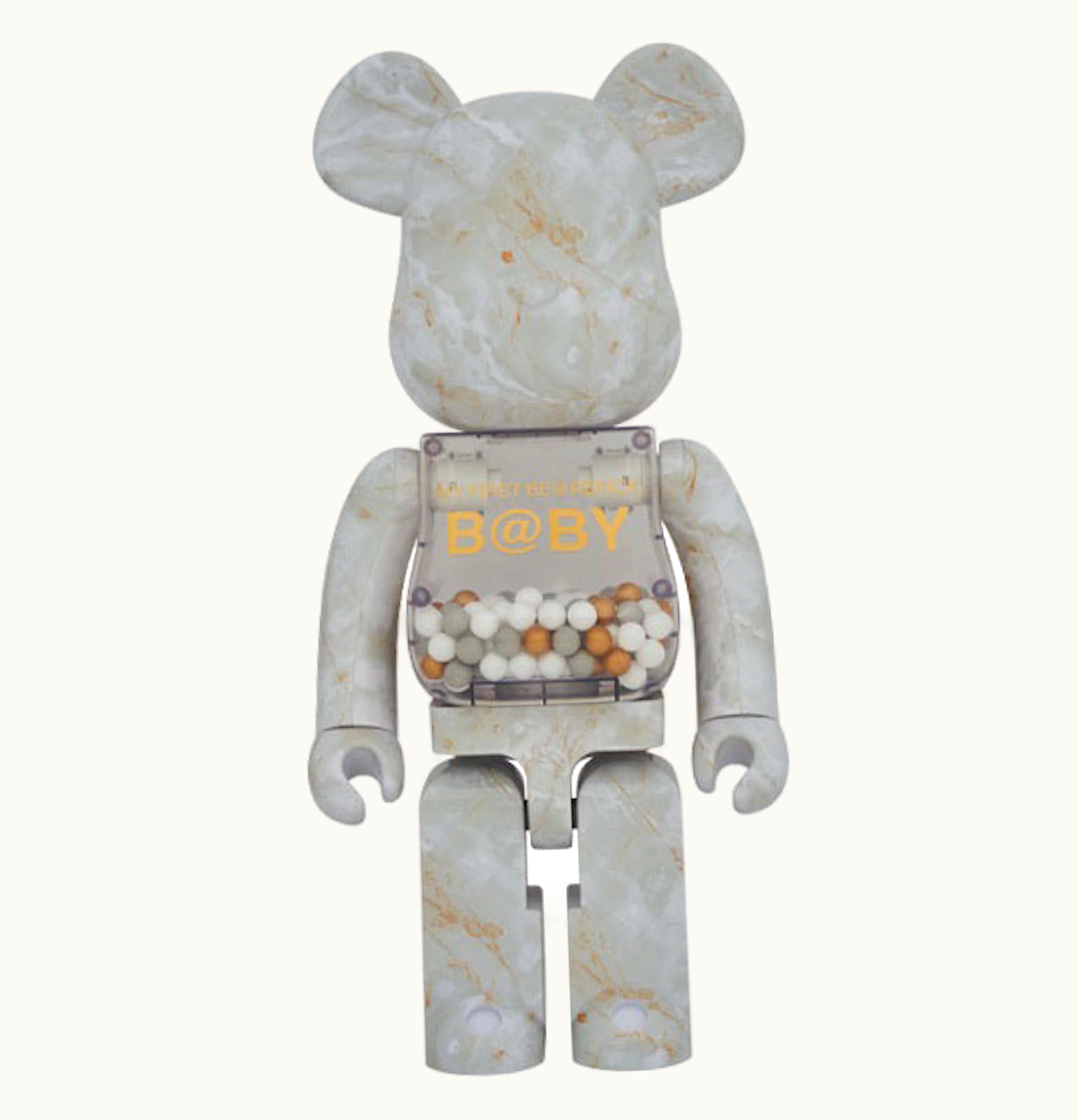 Bearbrick Bearbrick My First Baby Marble Ver 1000 White Gold