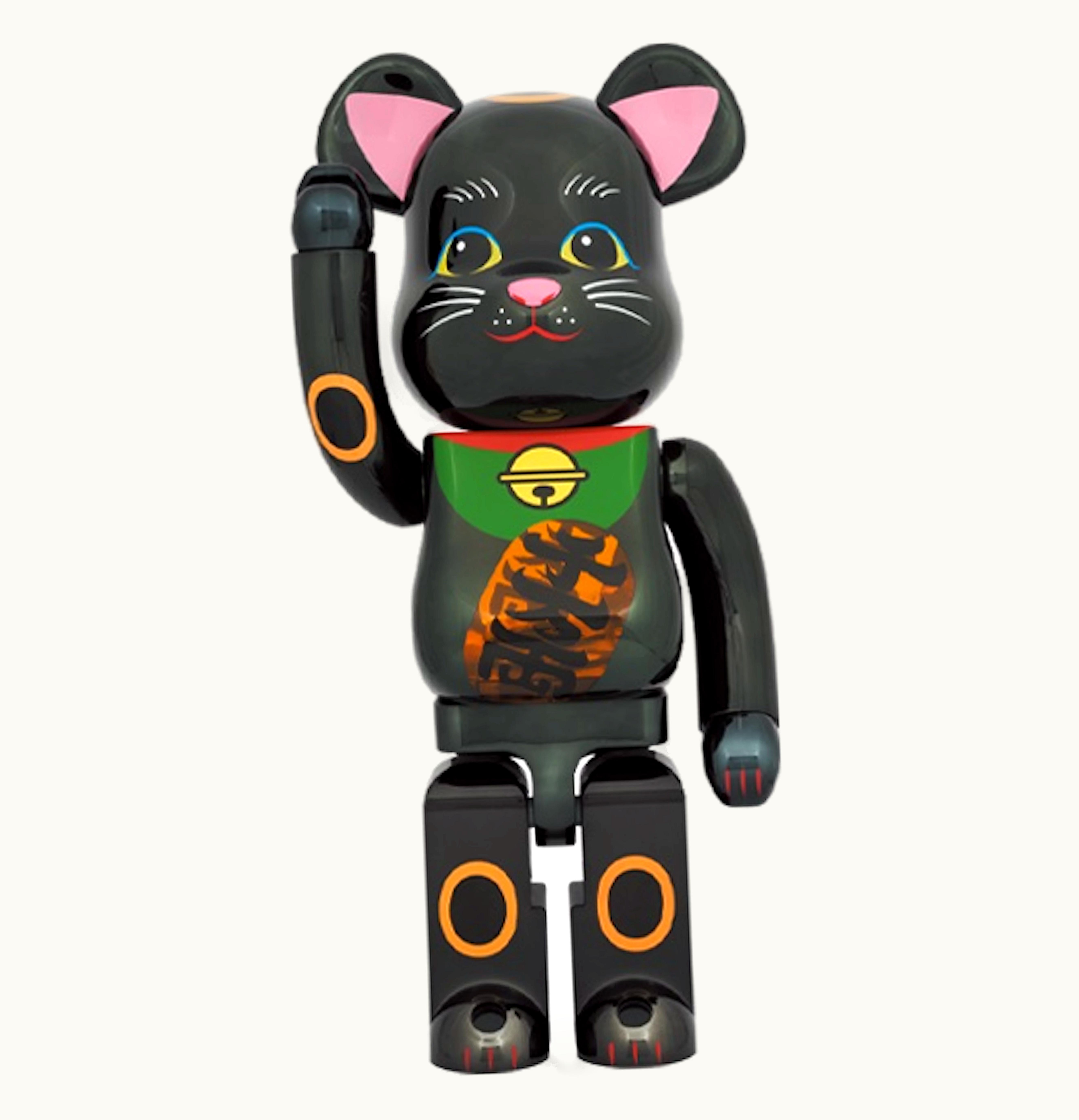 Bearbrick Bearbrick Maneki Neko Luminous 1000 Black Plated