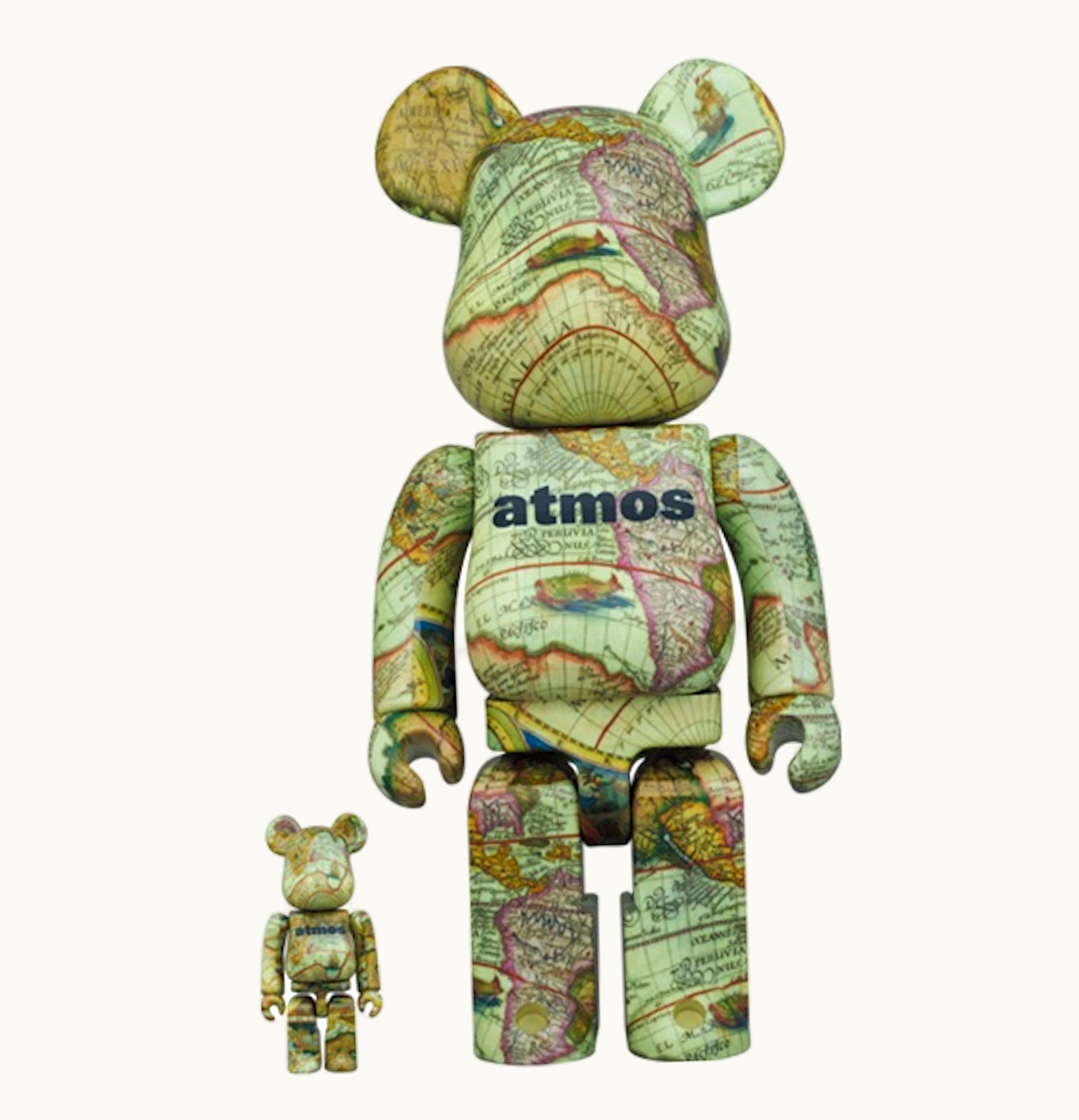 Bearbrick Bearbrick X Atmos Aged Map 100 400 Set