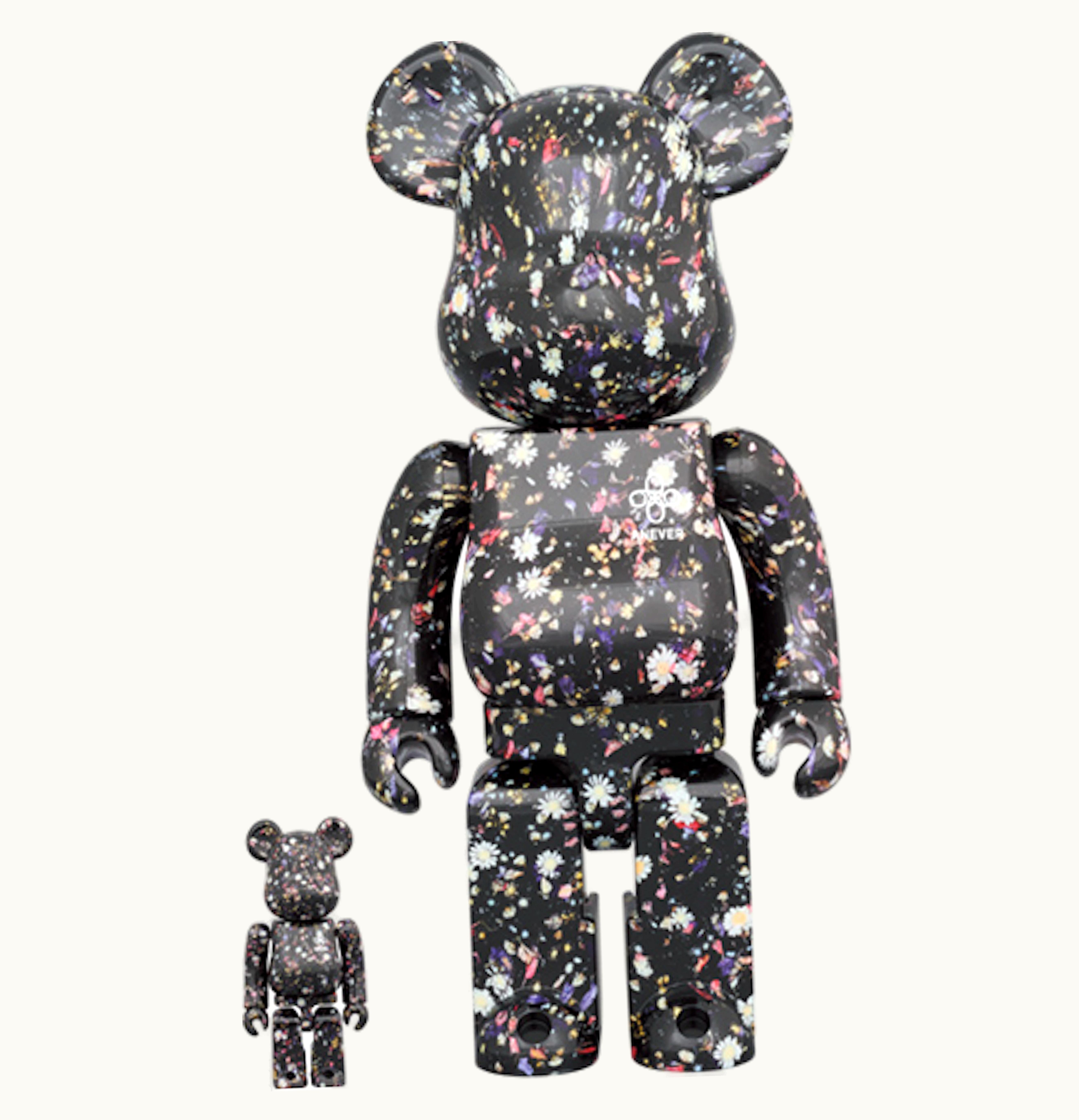 Bearbrick Bearbrick X Anever 100 400 Set Black