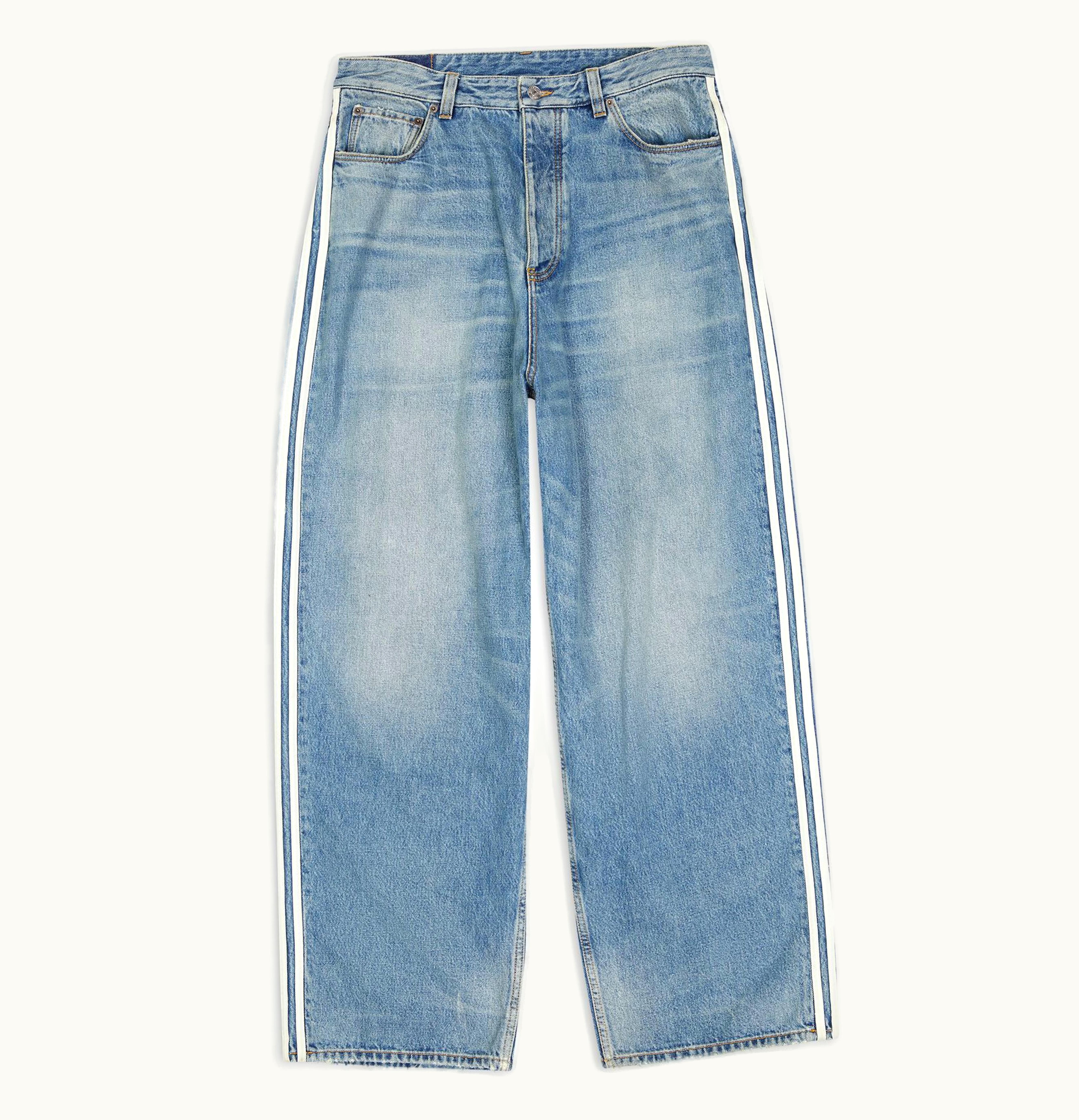 Balenciaga Balenciaga x adidas Large Denim Baggy Pants Blue