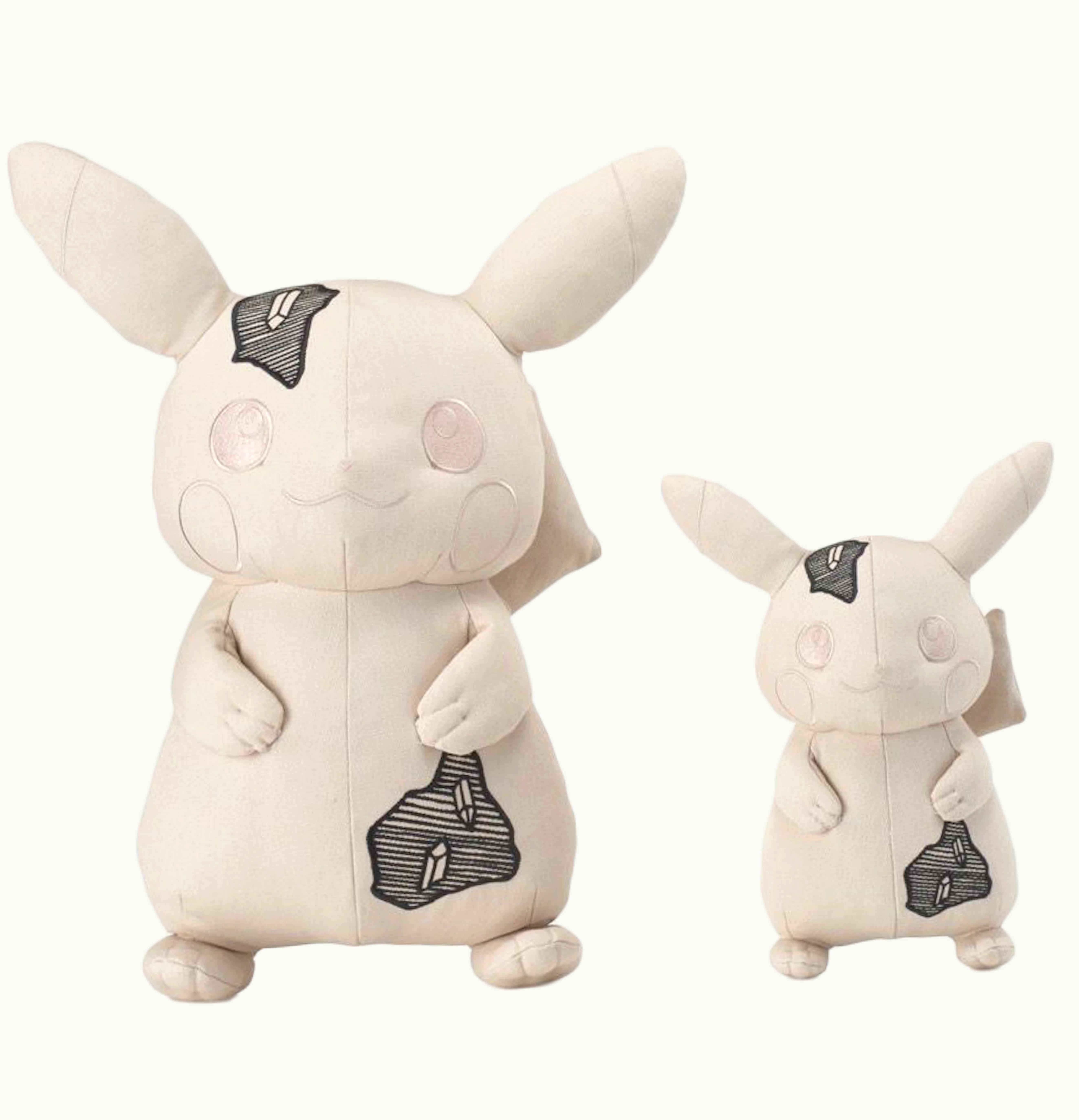 Daniel Arsham Daniel Arsham X Pokemon Pikachu Small Set Of 2 Plush Beige