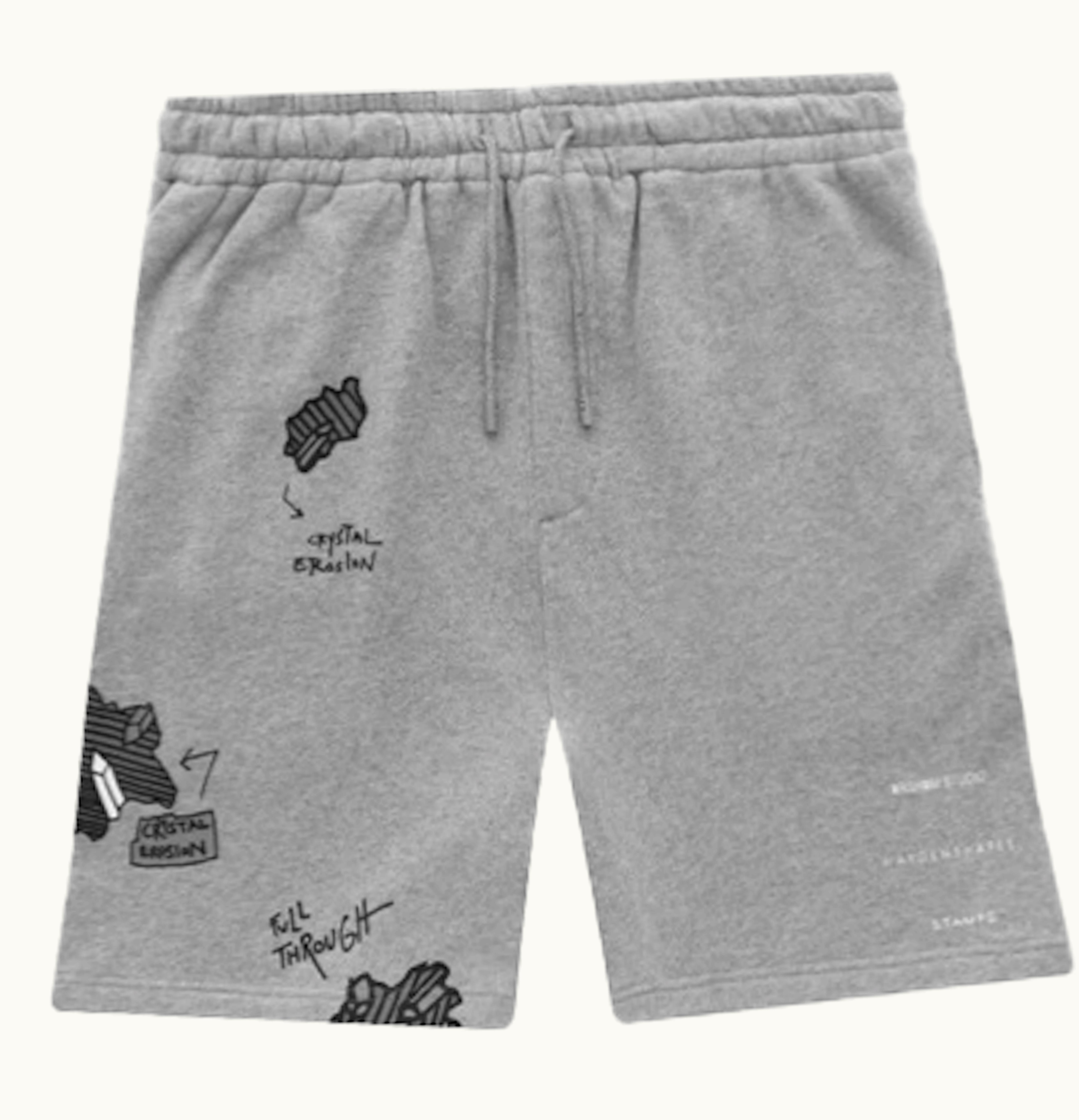 Stampd Stampd X Daniel Arsham Ahs Eroded Sweatshort Heather Grey