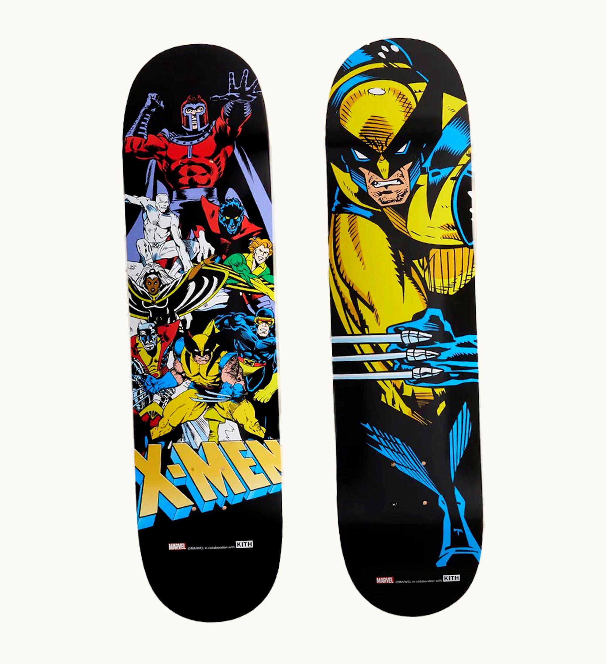 Kith Kith X Marvel X Men Retro Comic Wolverine Skateboard Deck Set Of 2