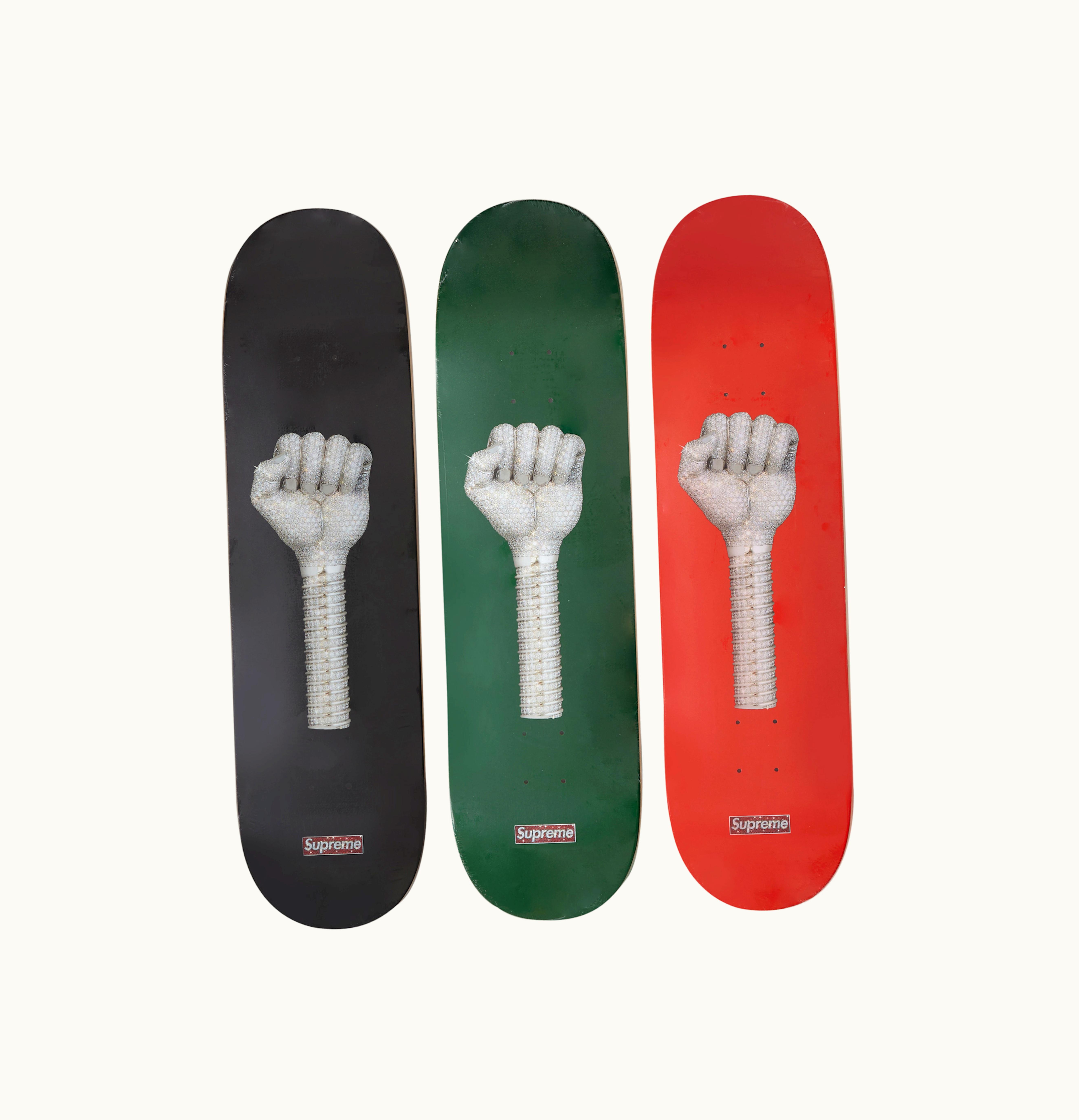 Supreme Supreme Fist Skateboard Deck Set Multicolor