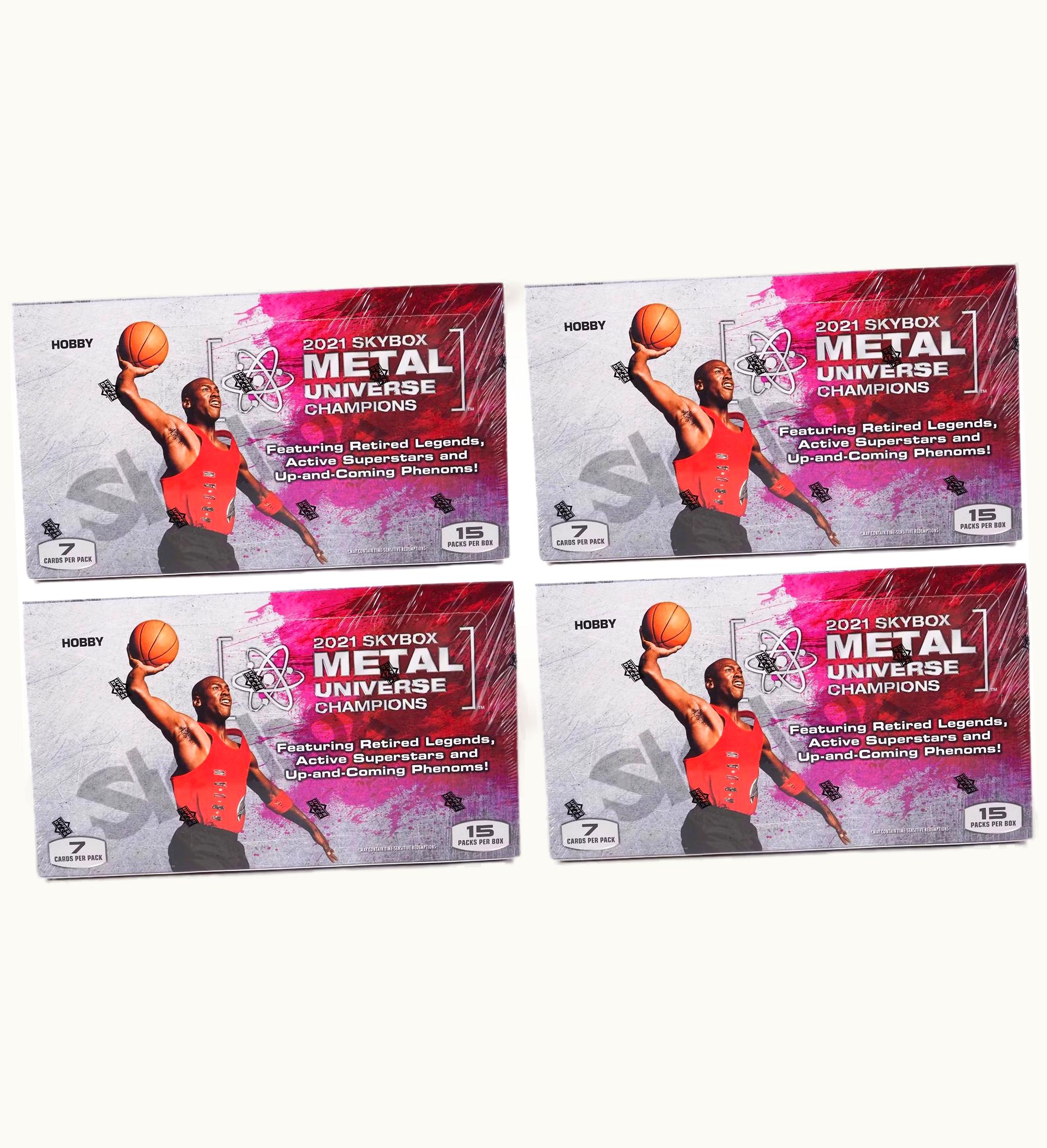 Upper Deck 2021 Upper Deck Skybox Metal Universe Champions Basketball Hobby Box 4x Lot