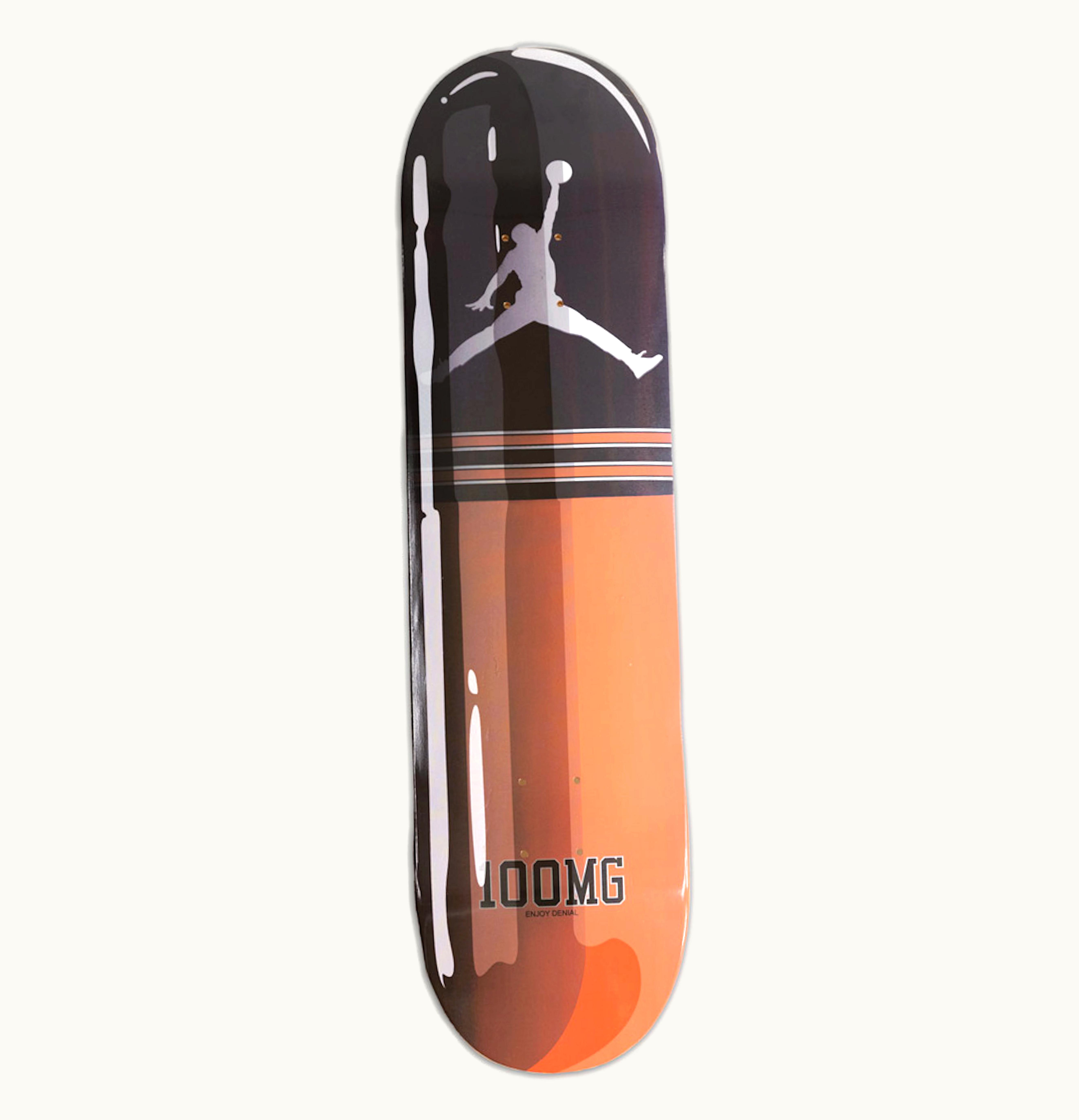 Denial Designer Drugs Denial Designer Drugs Denial In Patient Skateboard Deck Orange