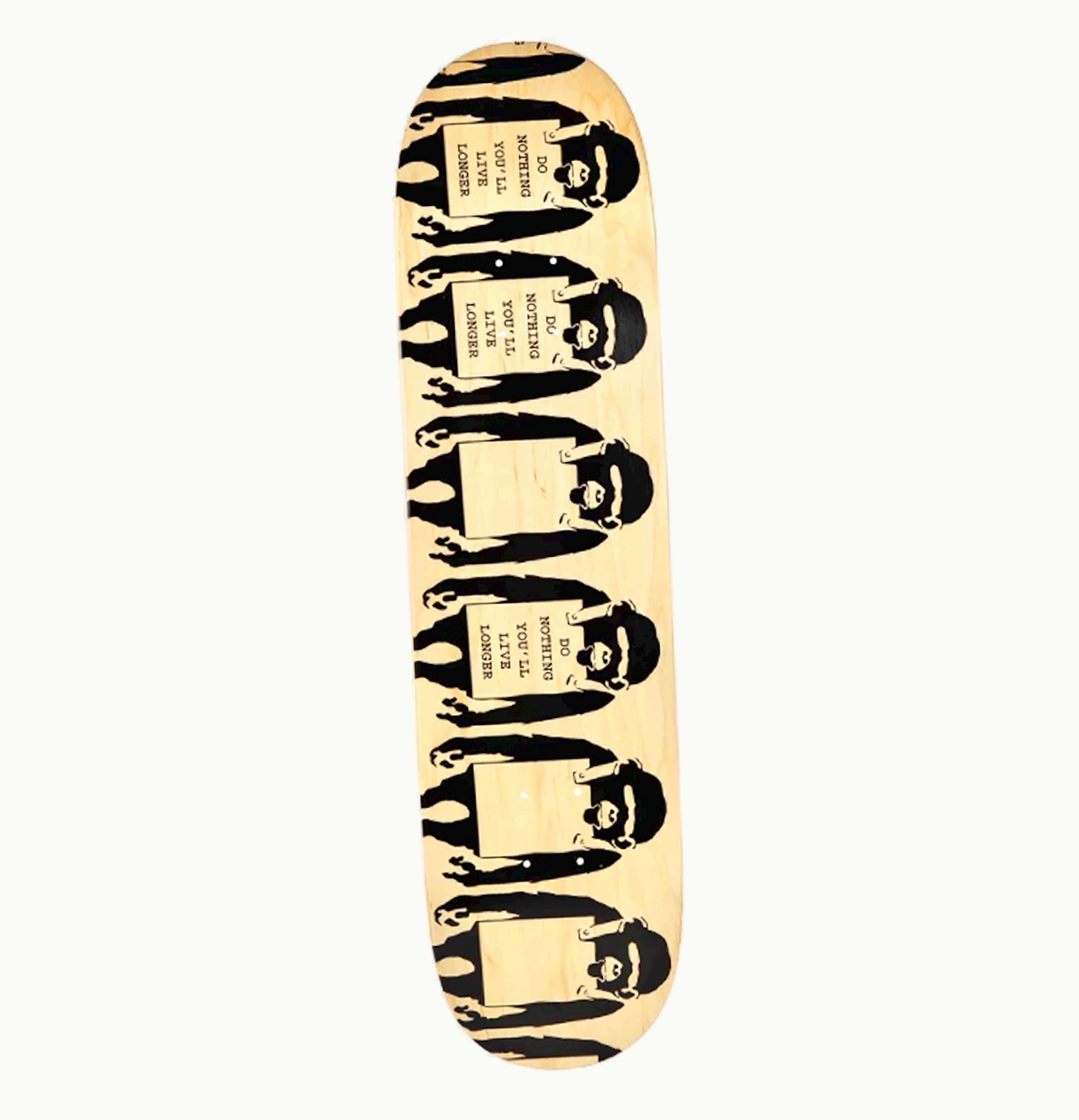 Banksy Banksy X Medicom Laugh Now Skateboard Deck Brown