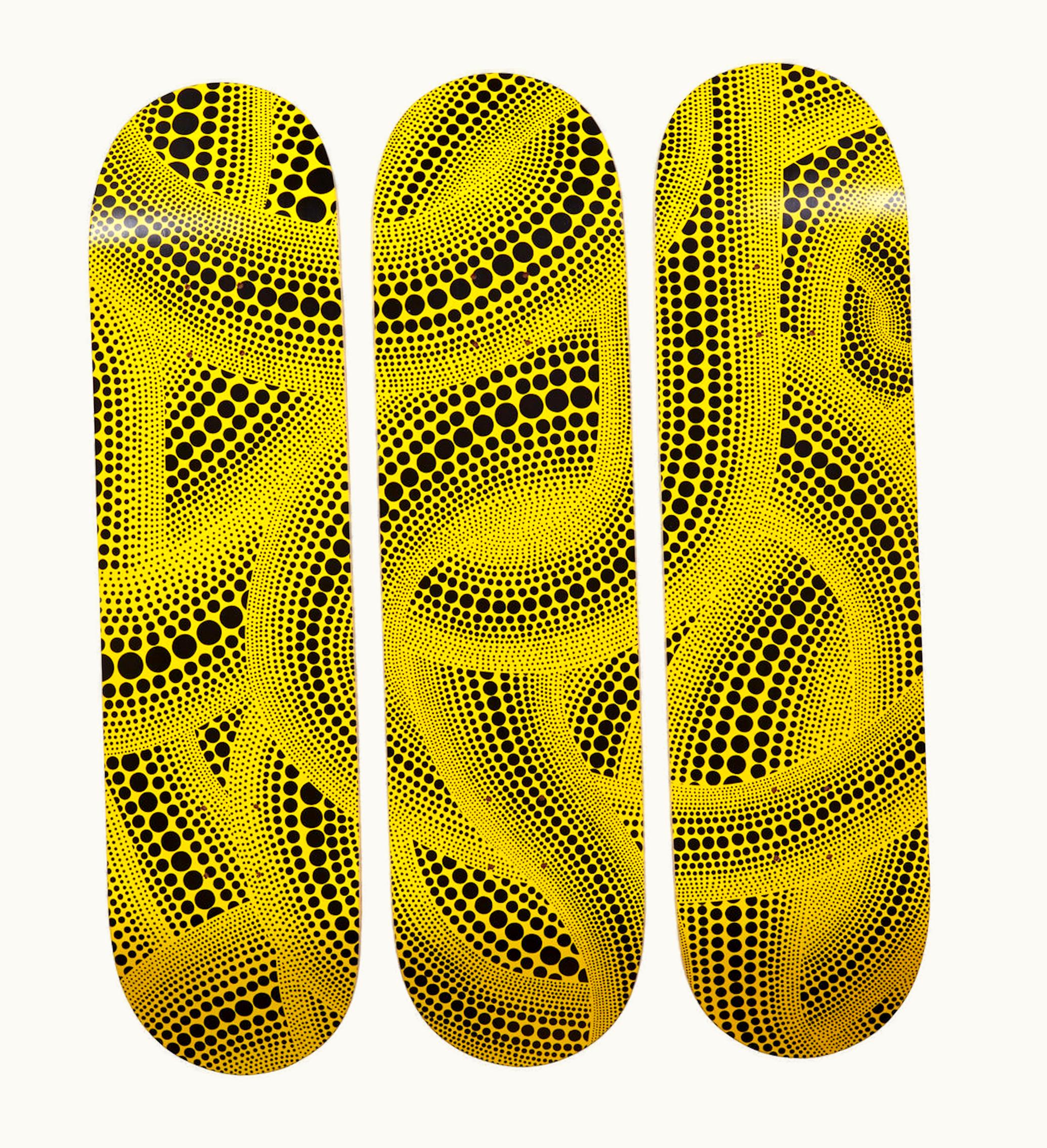 Yayoi Kusama Yayoi Kusama Trees Triptych Skateboard Deck Set Yellow