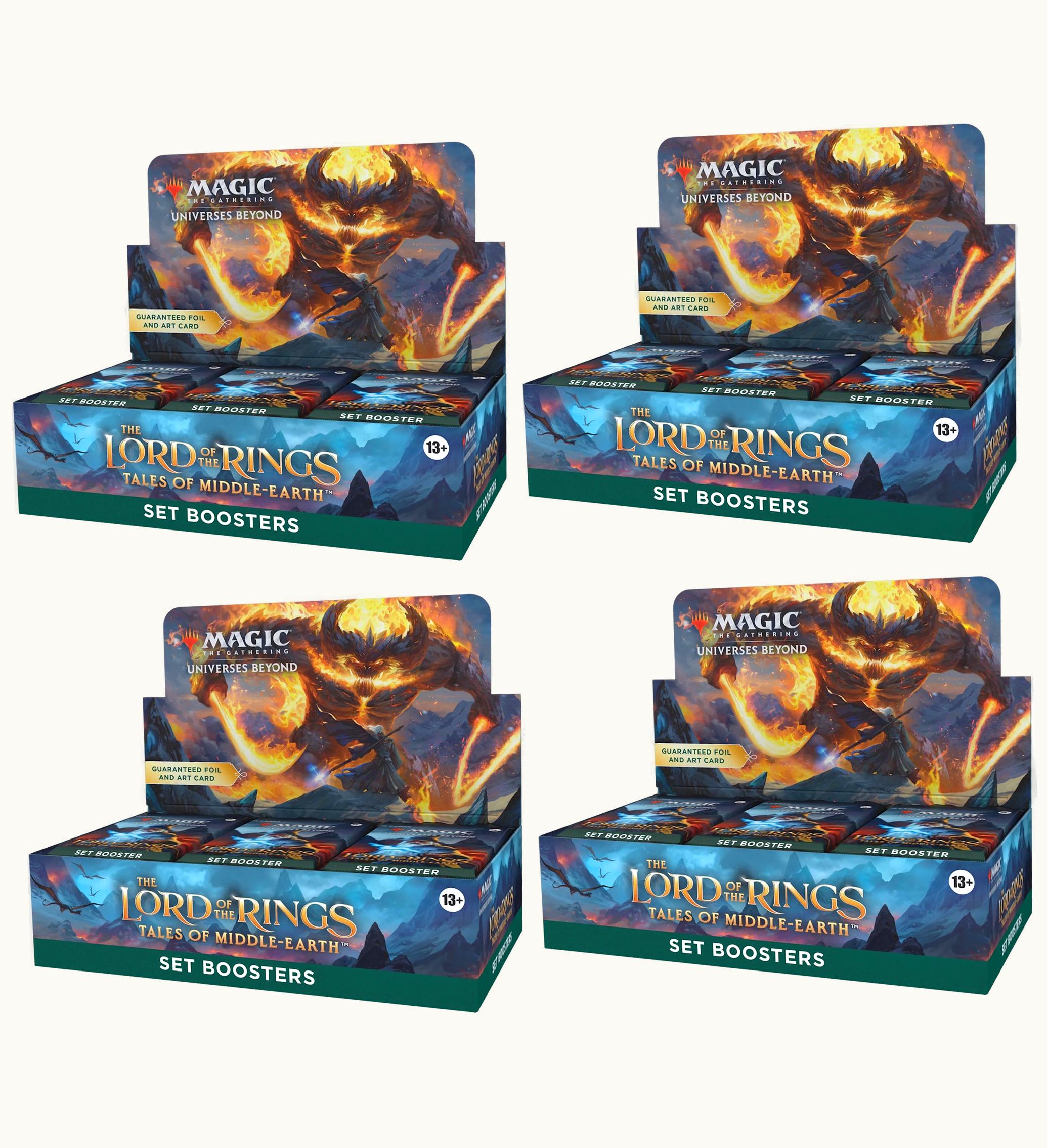 Magic: The Gathering TCG Magic: The Gathering TCG Magic The Gathering TCG The Lord Of The Rings Tales Of Middle Earth Set Booster Box 4x Lot