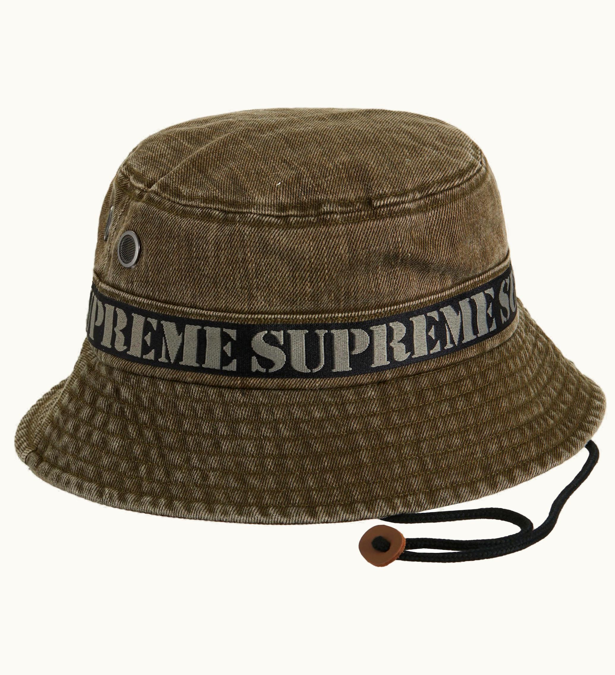 Supreme Supreme Stencil Webbing Boonie Olive