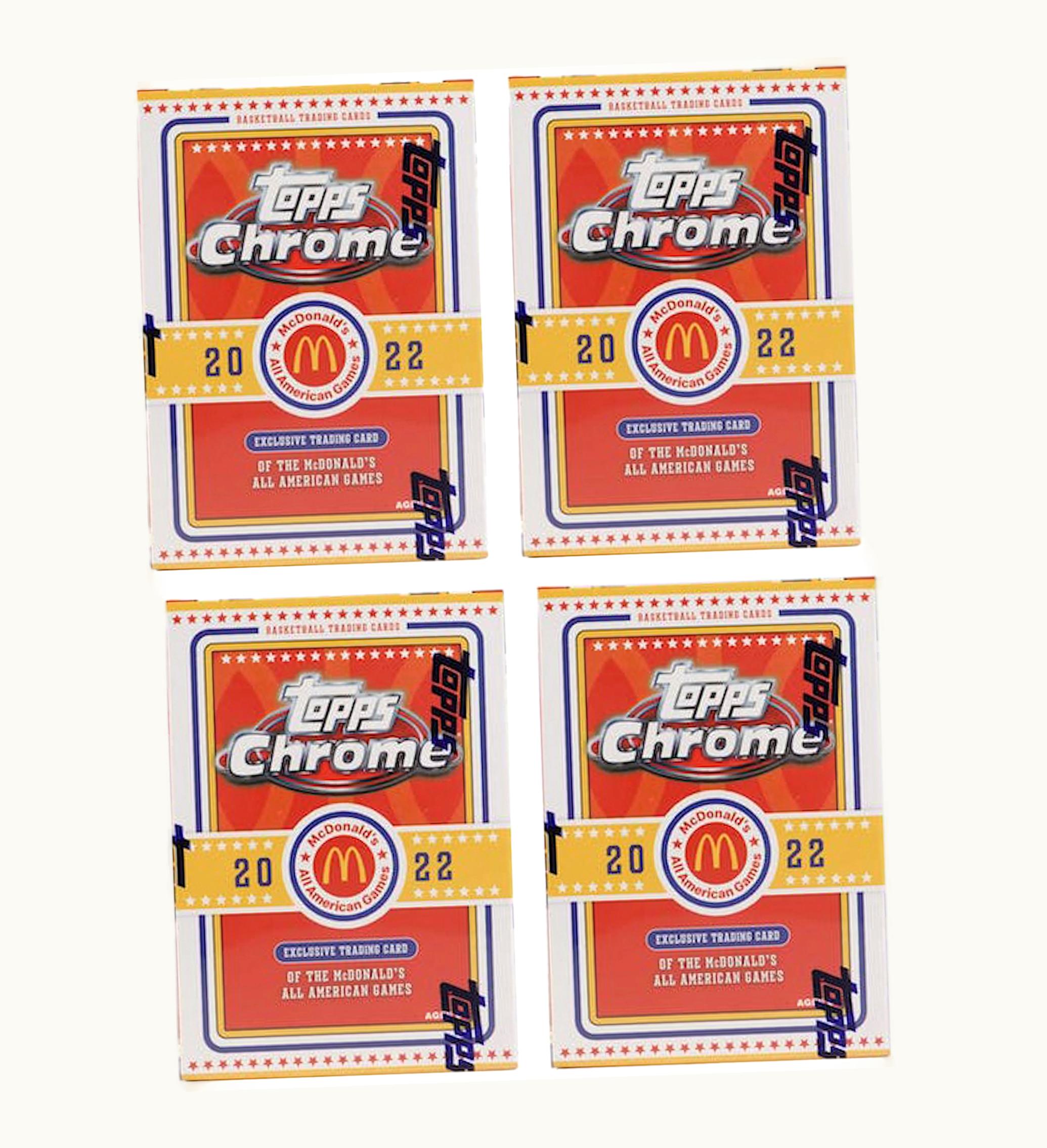 Topps 2022 Topps Chrome McDonalds All American Basketball Booster Box 4x Lot
