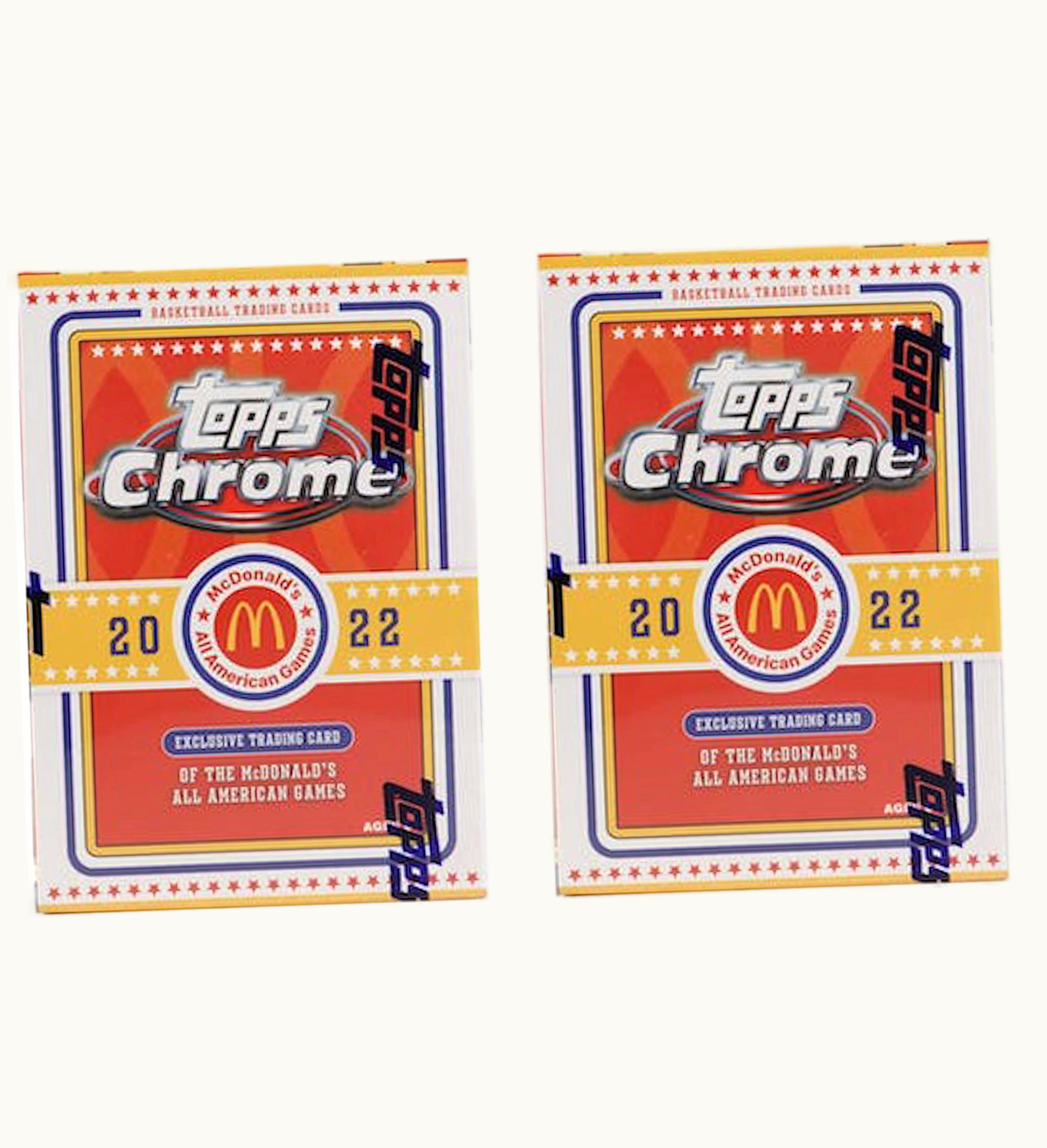Topps 2022 Topps Chrome McDonalds All American Basketball Booster Box 2x Lot