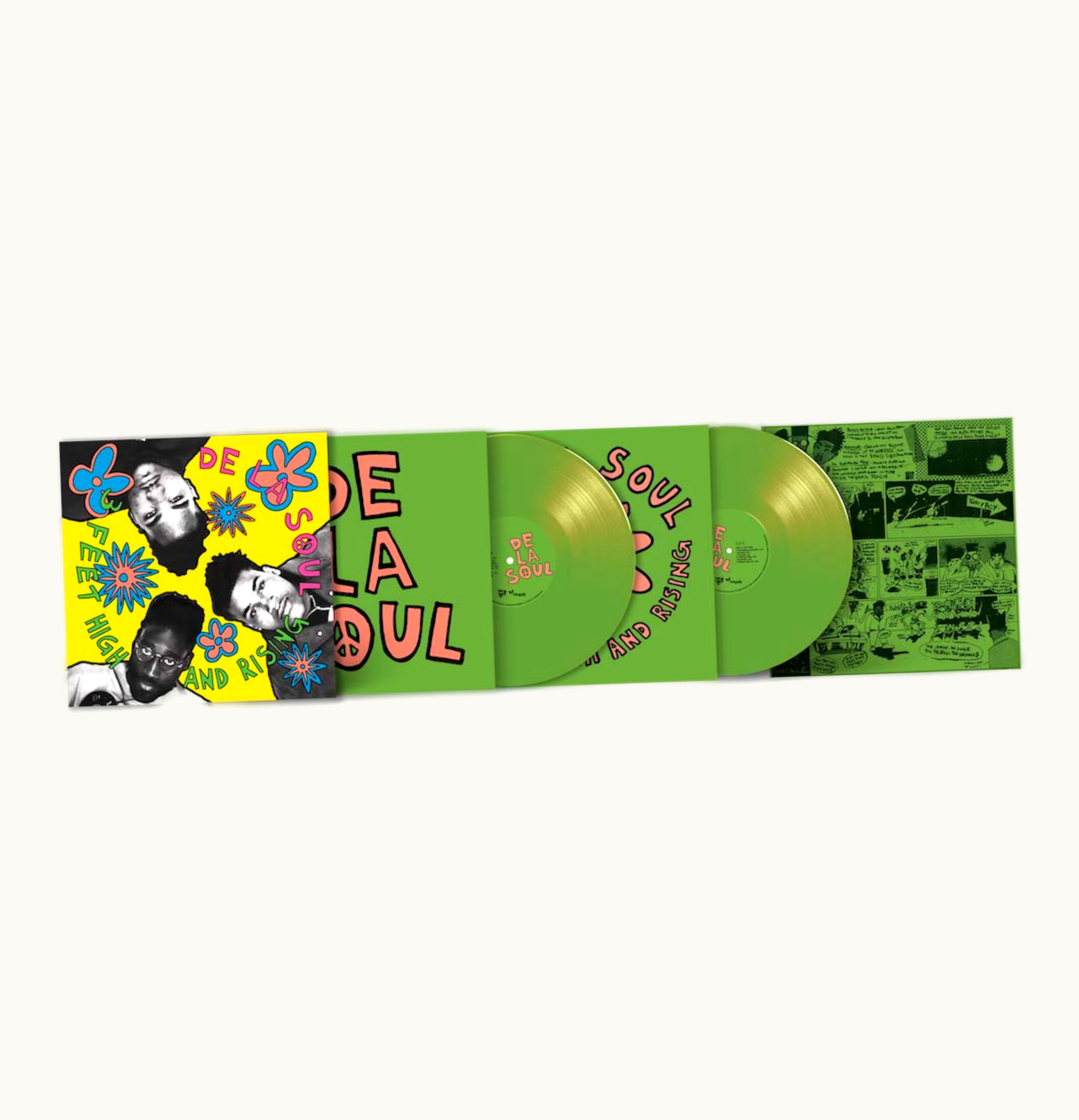 De La Soul De La Soul 3 Feet High And Rising 2xlp Vinyl Le 3000 Opaque Green With Comic Book Insert