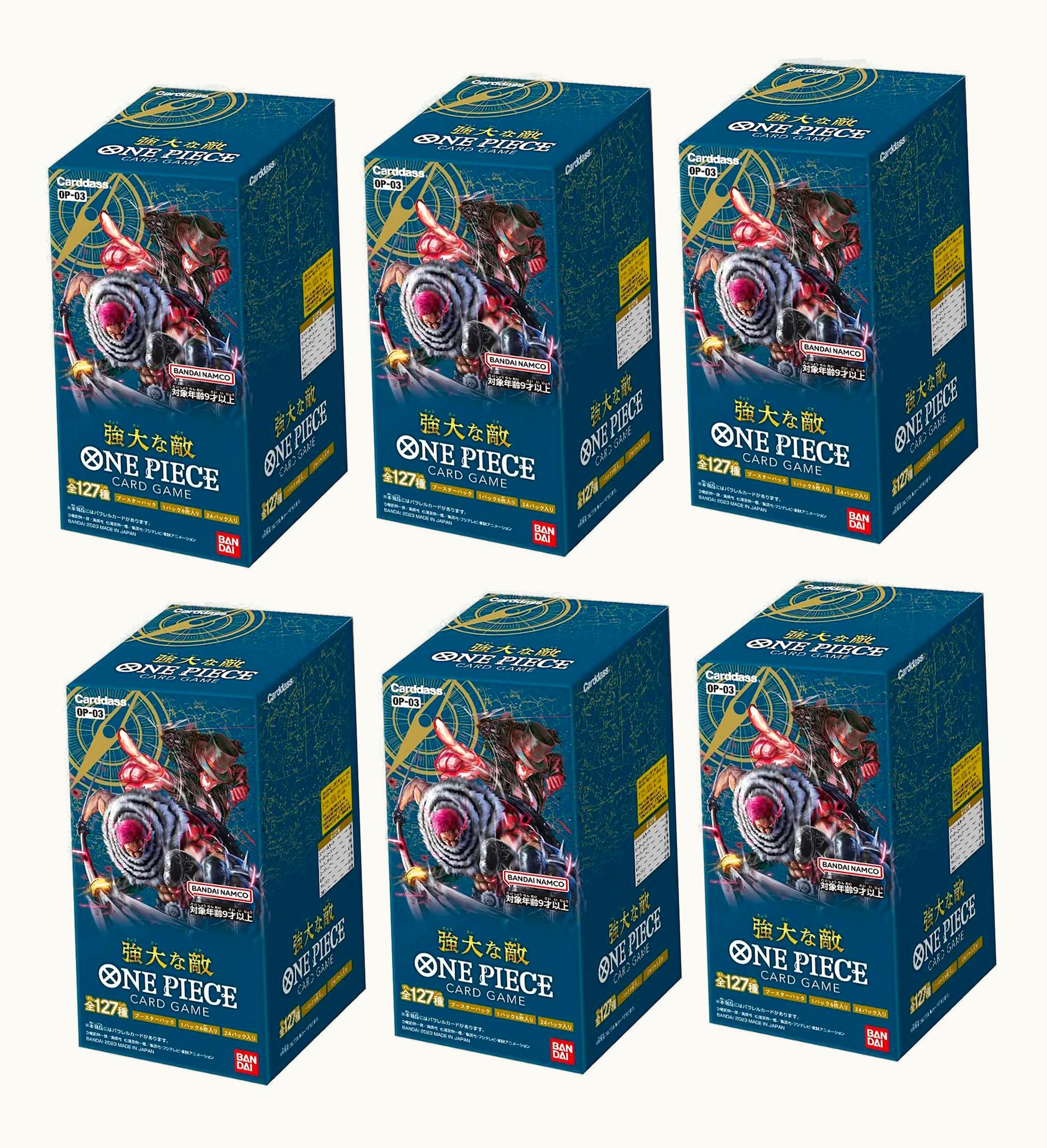 Bandai Bandai One Piece Card Game Mighty Enemy Carddass Booster Box Op 03 Japanese 6x Lot