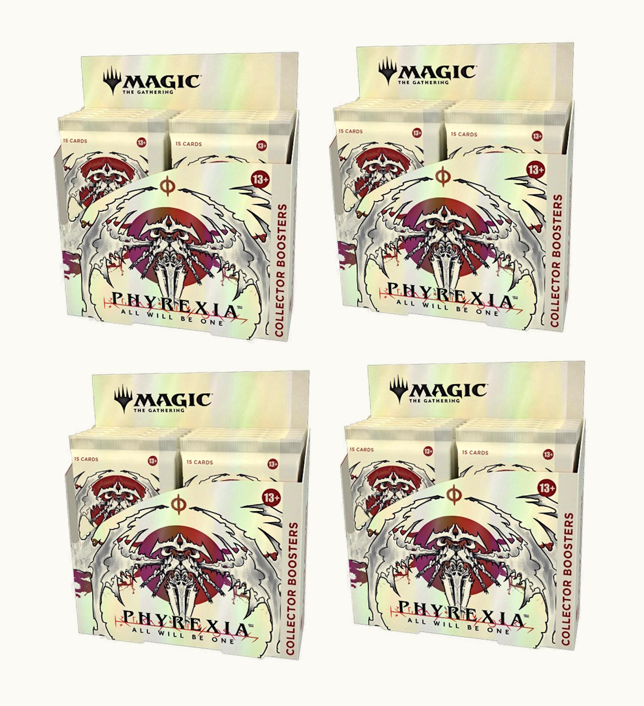 Magic: The Gathering TCG Magic: The Gathering TCG Magic The Gathering TCG Phyrexia All Will Be One Collector Booster Box 12 Packs 180 Cards 4x Lot