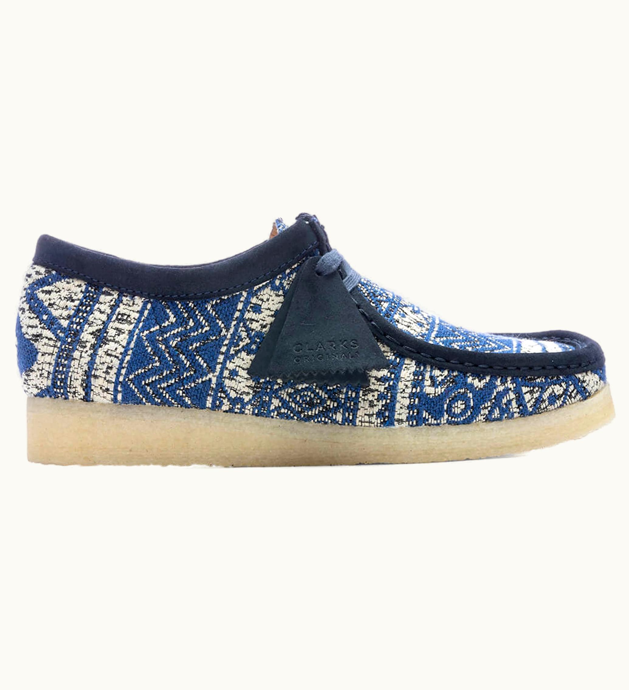 Clarks Clarks Originals Wallabee Boot Blue Fabric