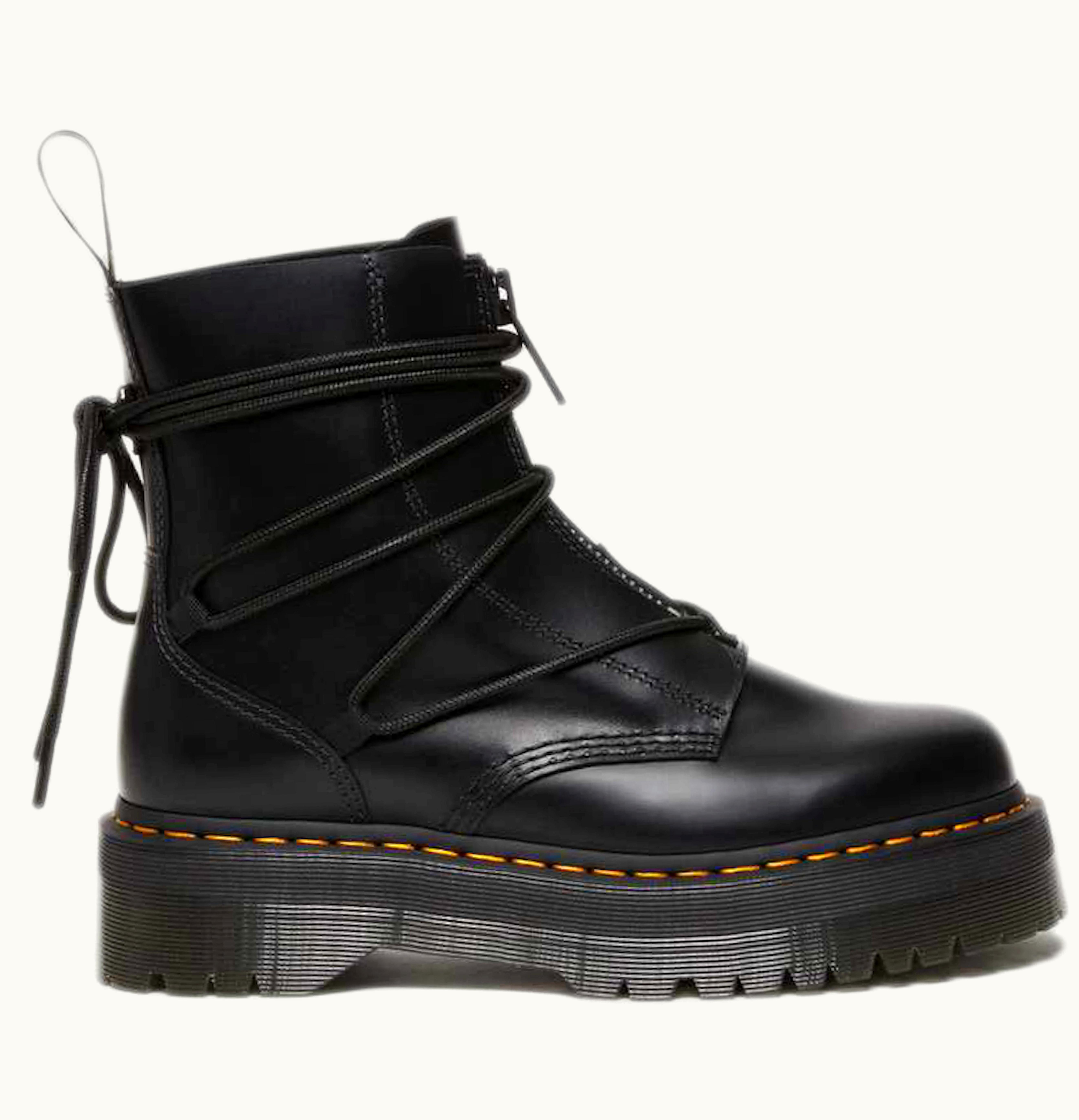 Dr. Martens Dr. Martens Dr Martens Jarrick II Laced Leather Platform Boot Black Smooth Paris