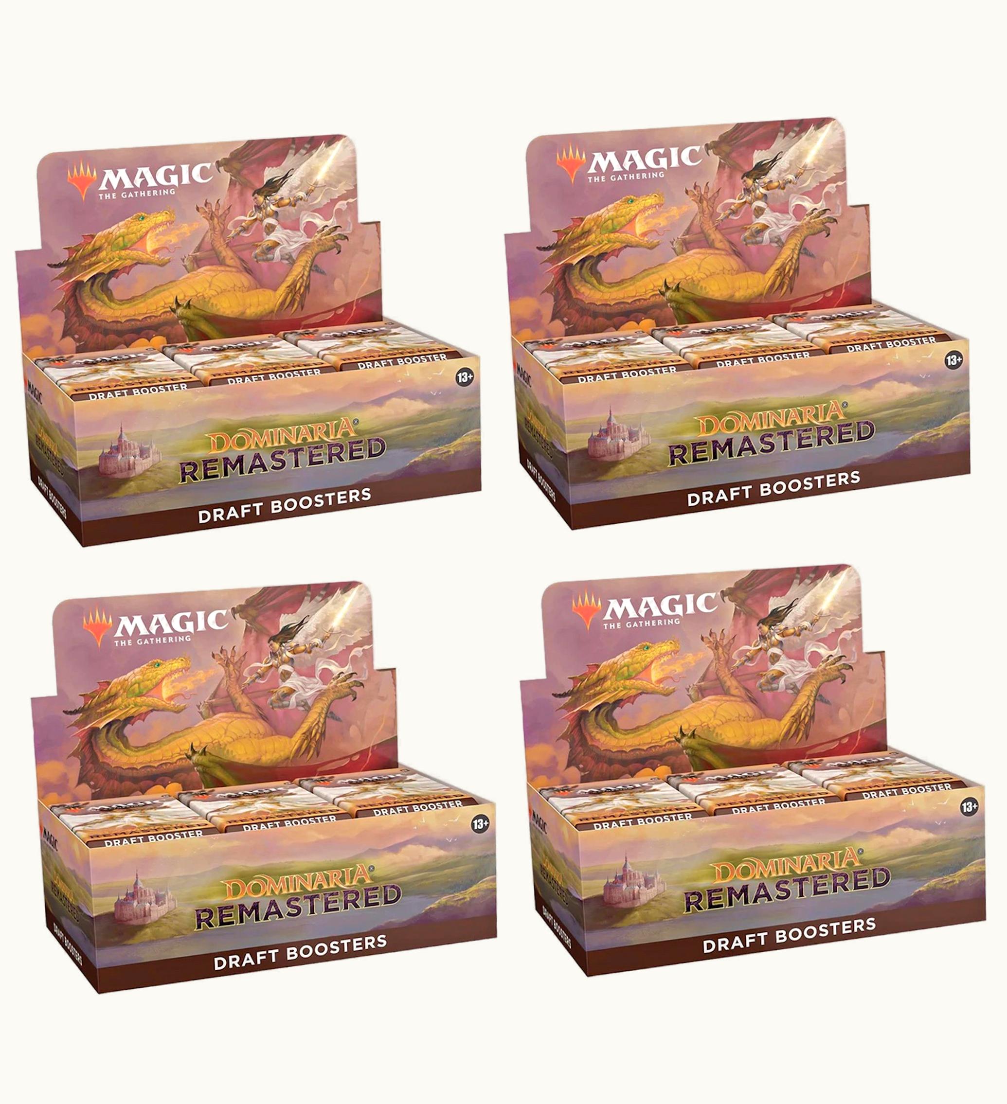 Magic: The Gathering TCG Magic: The Gathering TCG Magic The Gathering TCG Dominaria Remastered Draft Booster Box 4x Lot