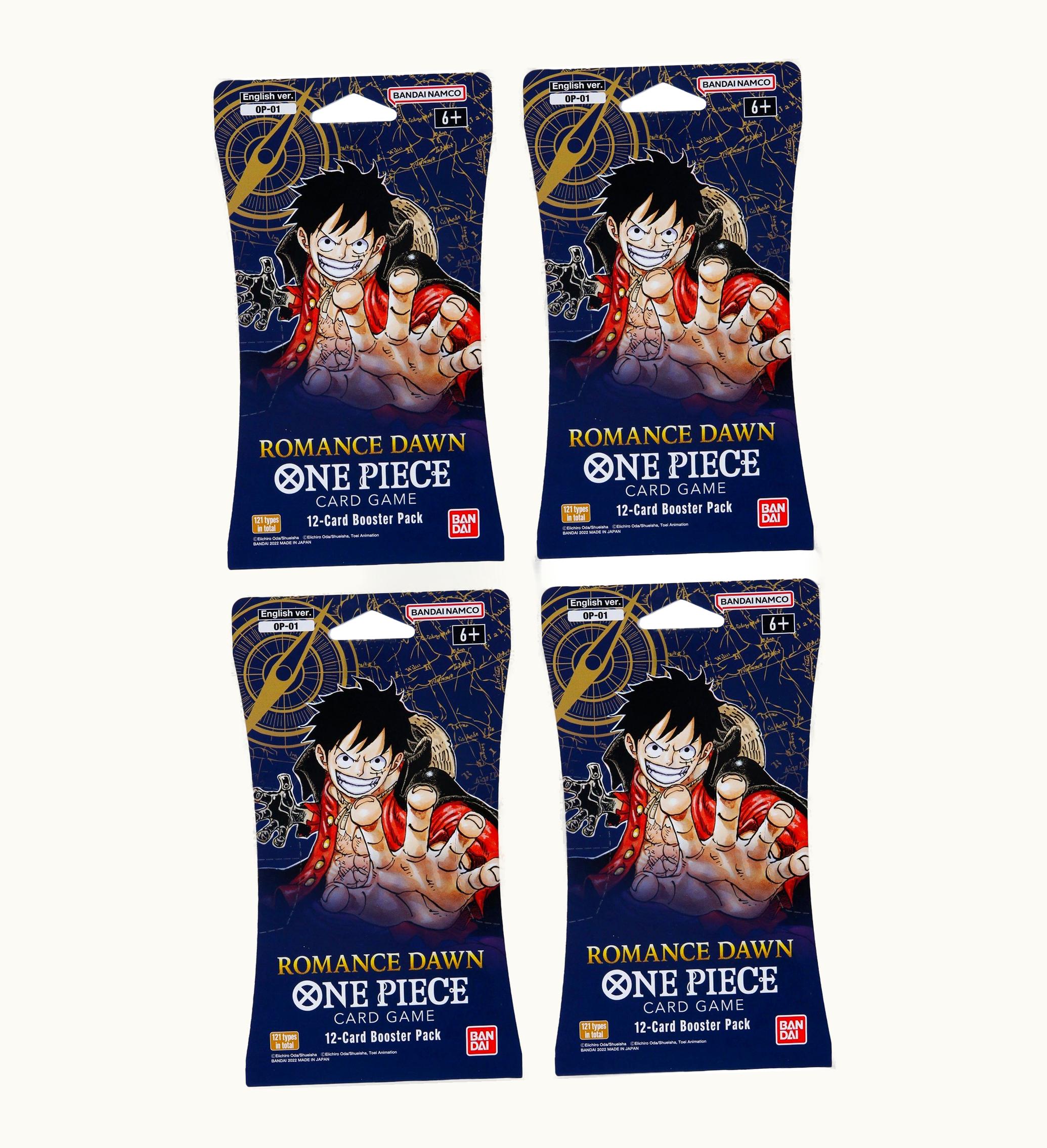 Bandai Bandai One Piece Card Game Romance Dawn Booster Pack Op 01 English 4x Lot