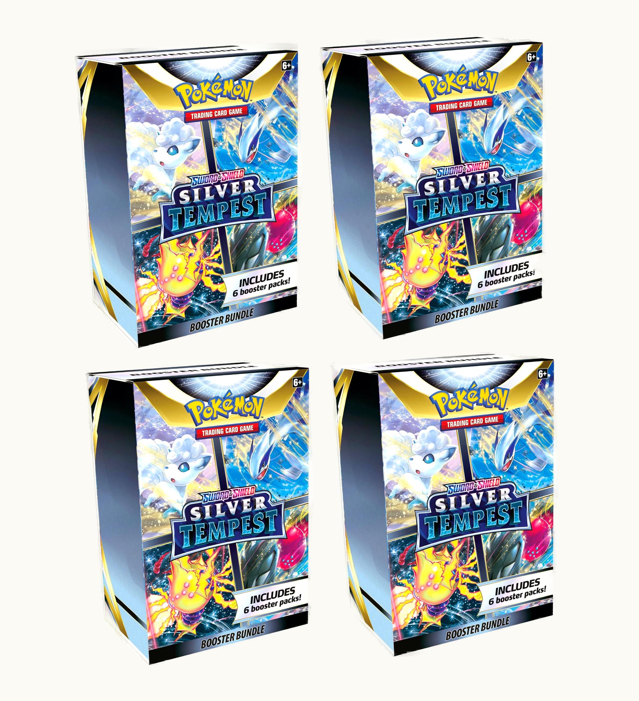 Pokemon Pokemon TCG Sword Shield Silver Tempest Booster Bundle 4x Lot