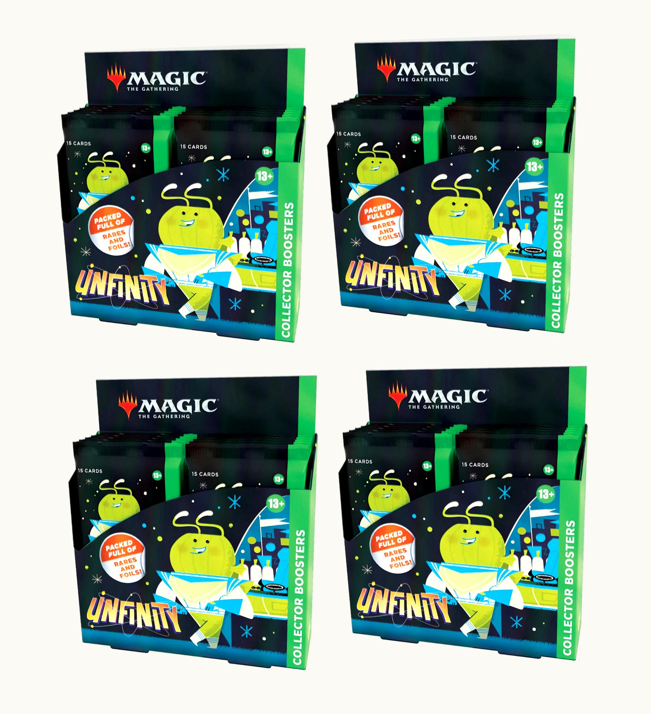 Magic: The Gathering TCG Magic: The Gathering TCG Magic The Gathering TCG Unfinity Collector Booster Box 12 Packs 180 Cards 4x Lot