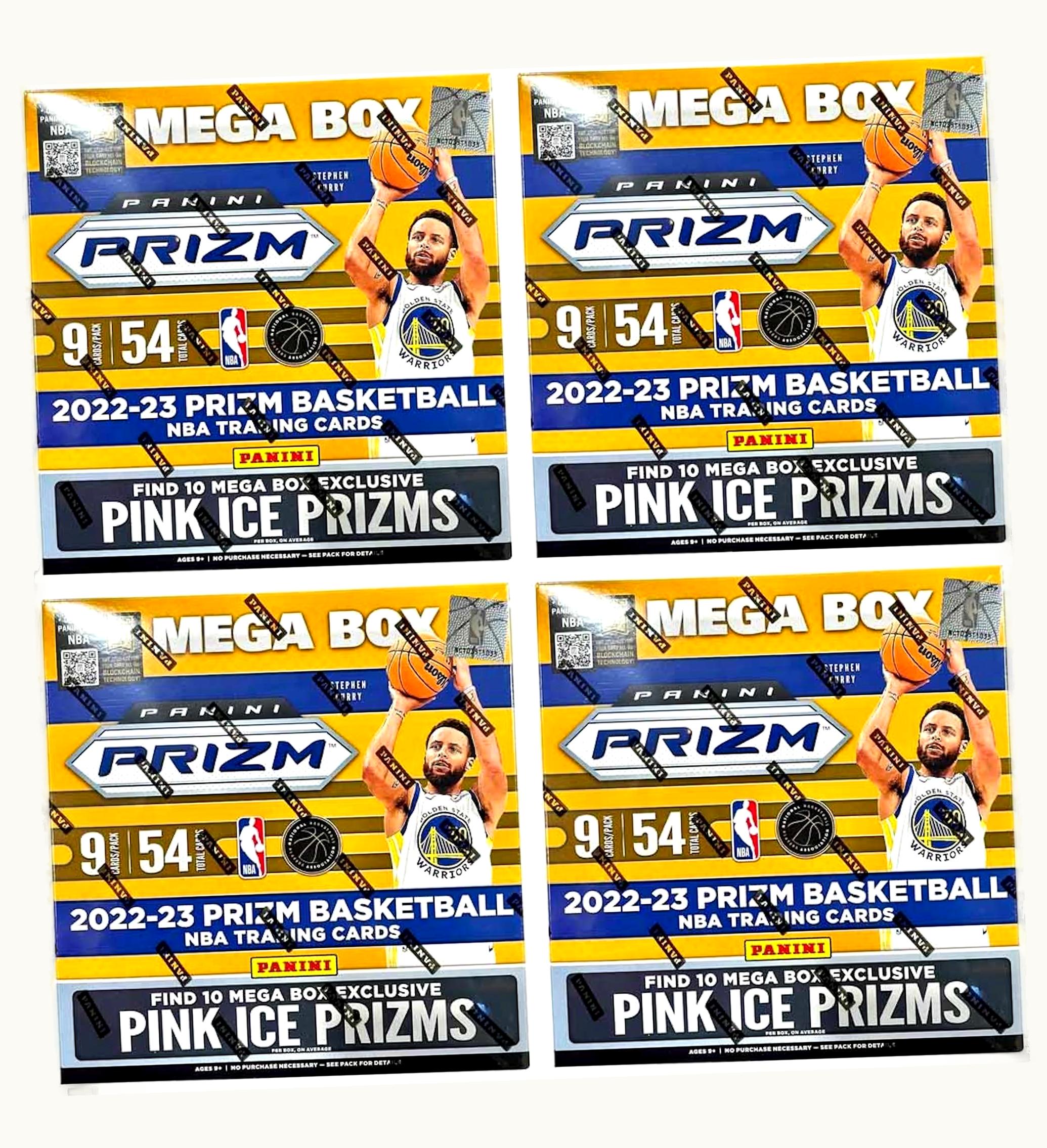Panini 2022 23 Panini Prizm Basketball Mega Box Pink Ice Prizms 4x Lot