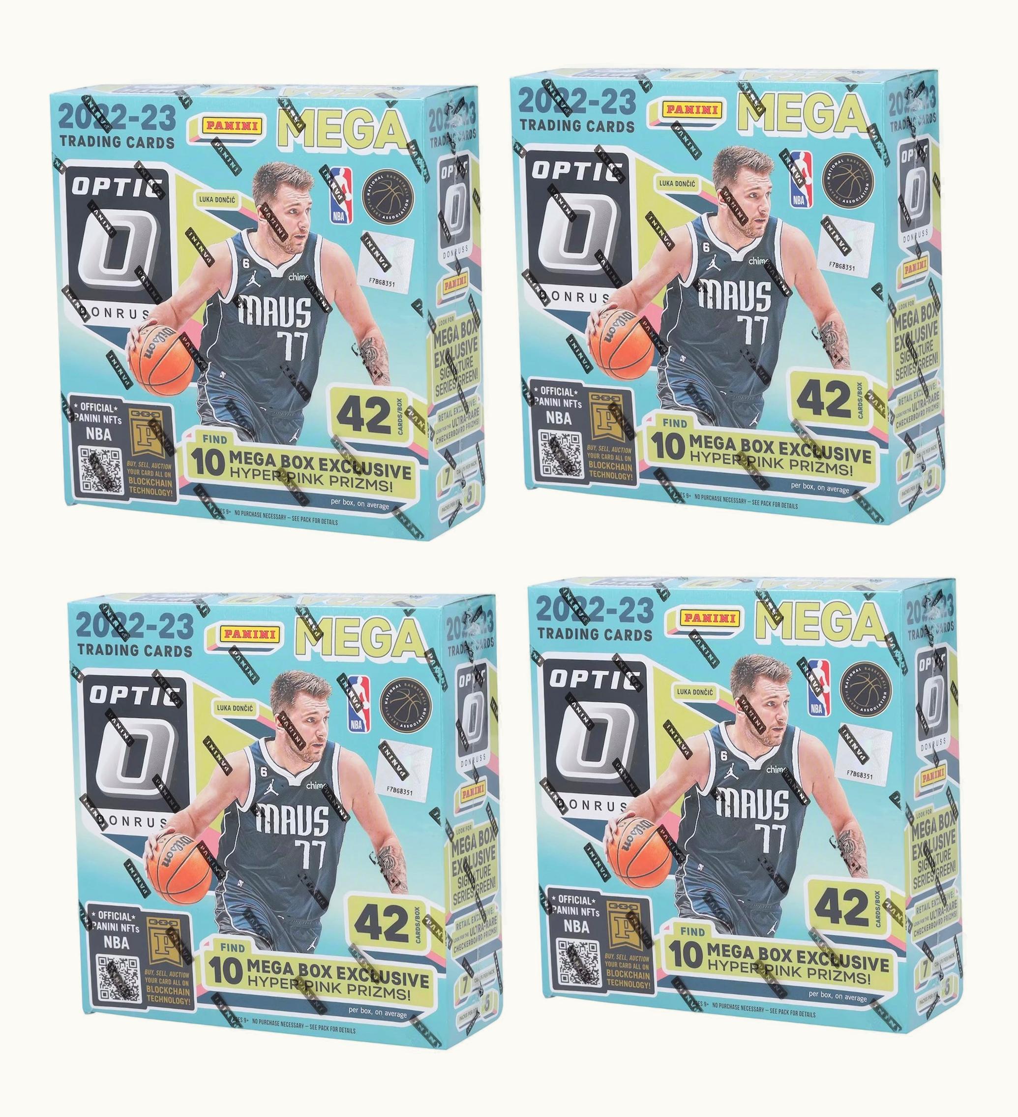 Panini 2022 23 Panini Donruss Optic Basketball Mega Box Hyper Pink Prizms 4x Lot