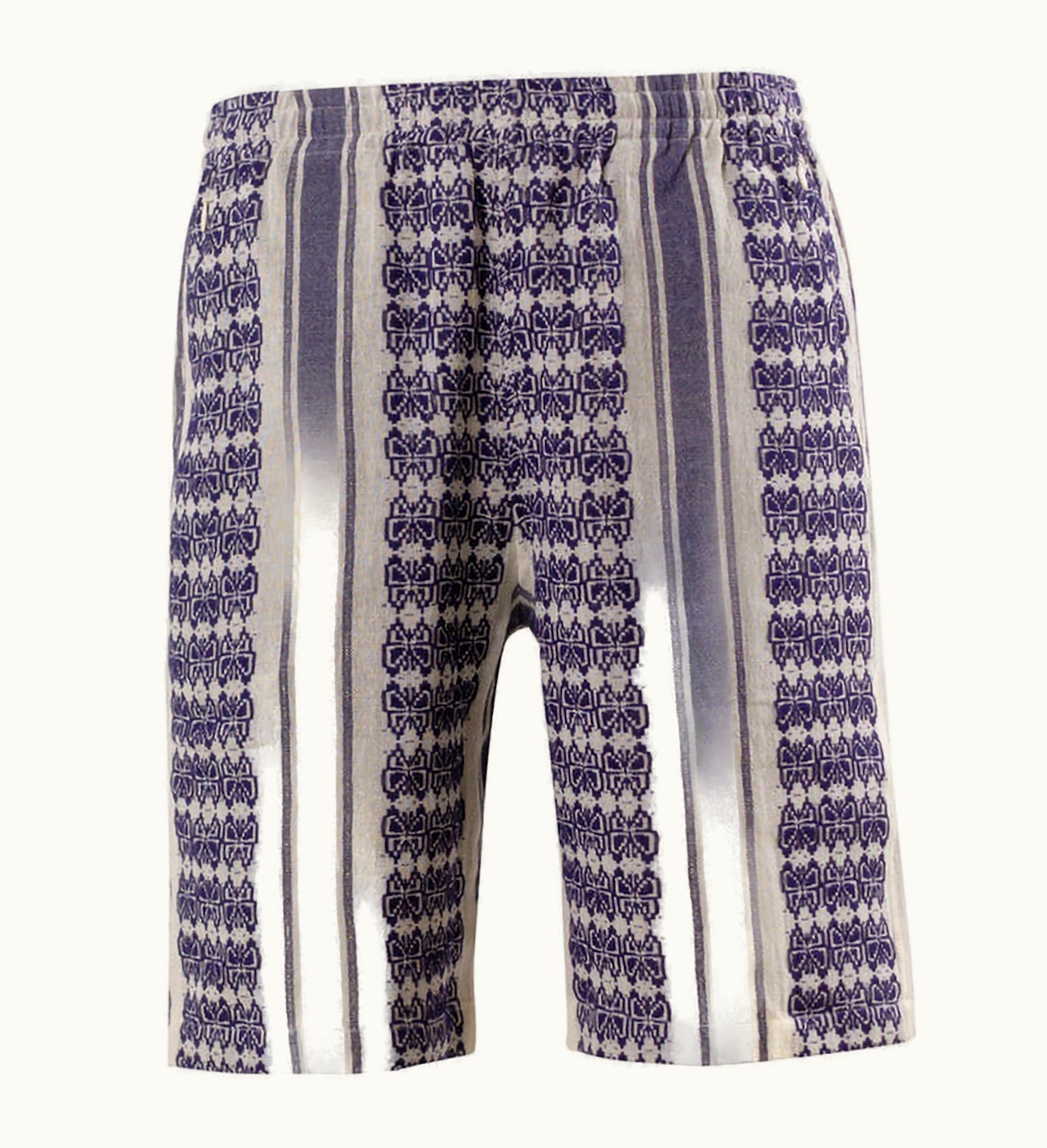 Needles Needles Papillon Stripe Dobby Jq Basketball Shorts White