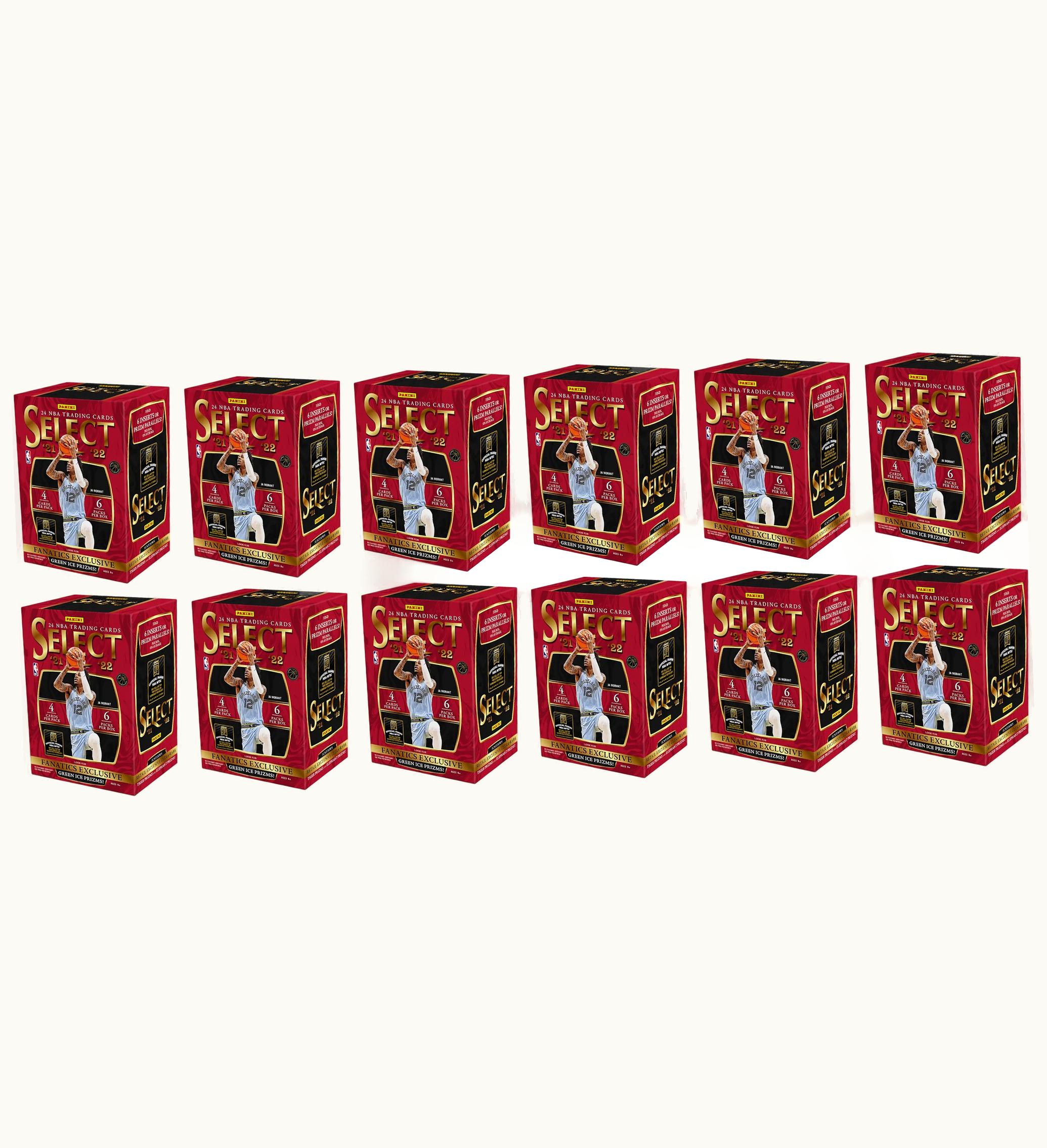 Panini 2021 22 Panini Select Basketball Fanatics Exclusive Blaster Box Green Ice Prizms 12x Lot