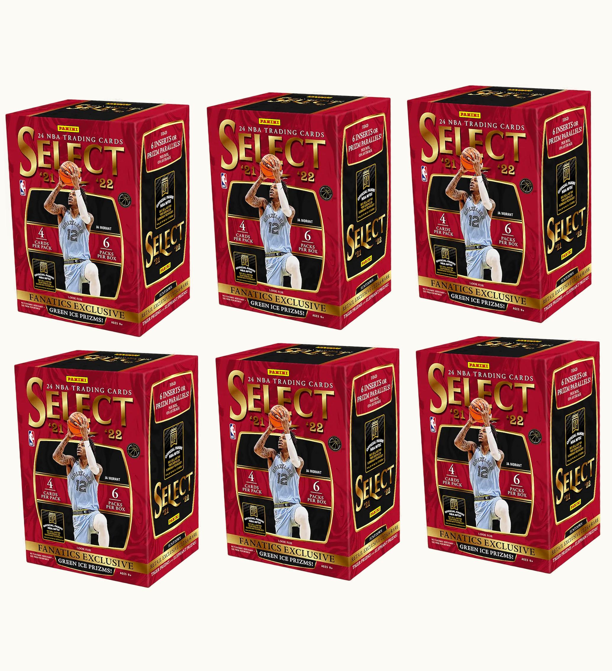 Panini 2021 22 Panini Select Basketball Fanatics Exclusive Blaster Box Green Ice Prizms 6x Lot