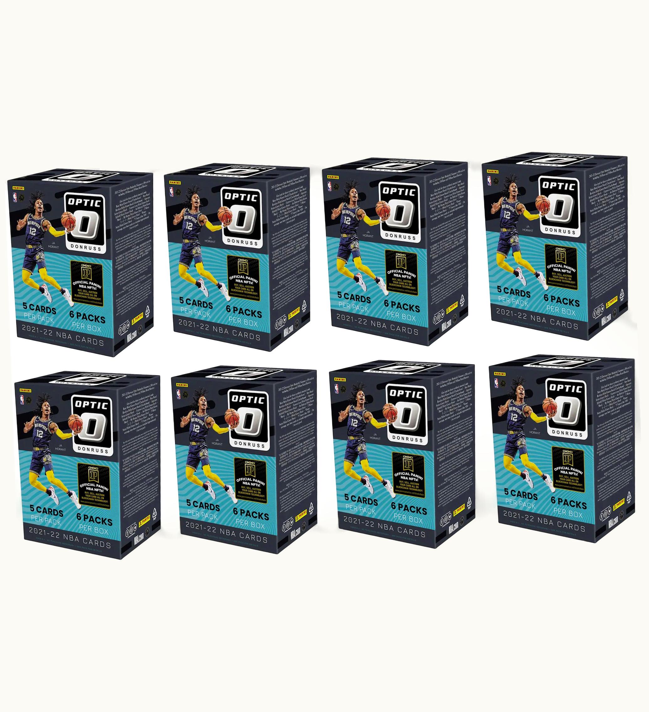Panini 2021 22 Panini Donruss Optic Basketball Fanatics Exclusive Blaster Box Green Shock Prizms 8x Lot