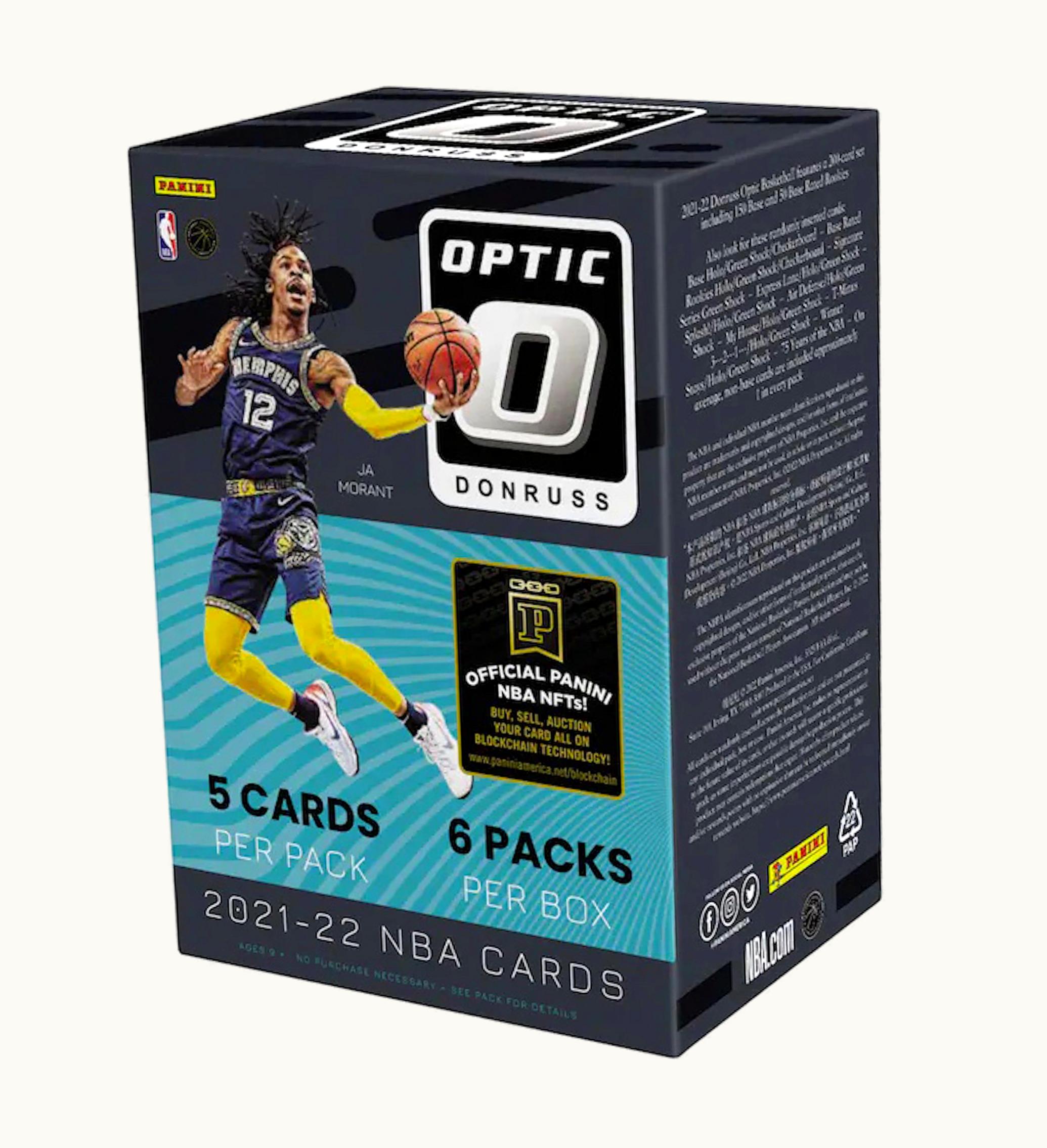 Panini 2021 22 Panini Donruss Optic Basketball Fanatics Exclusive Blaster Box Green Shock Prizms
