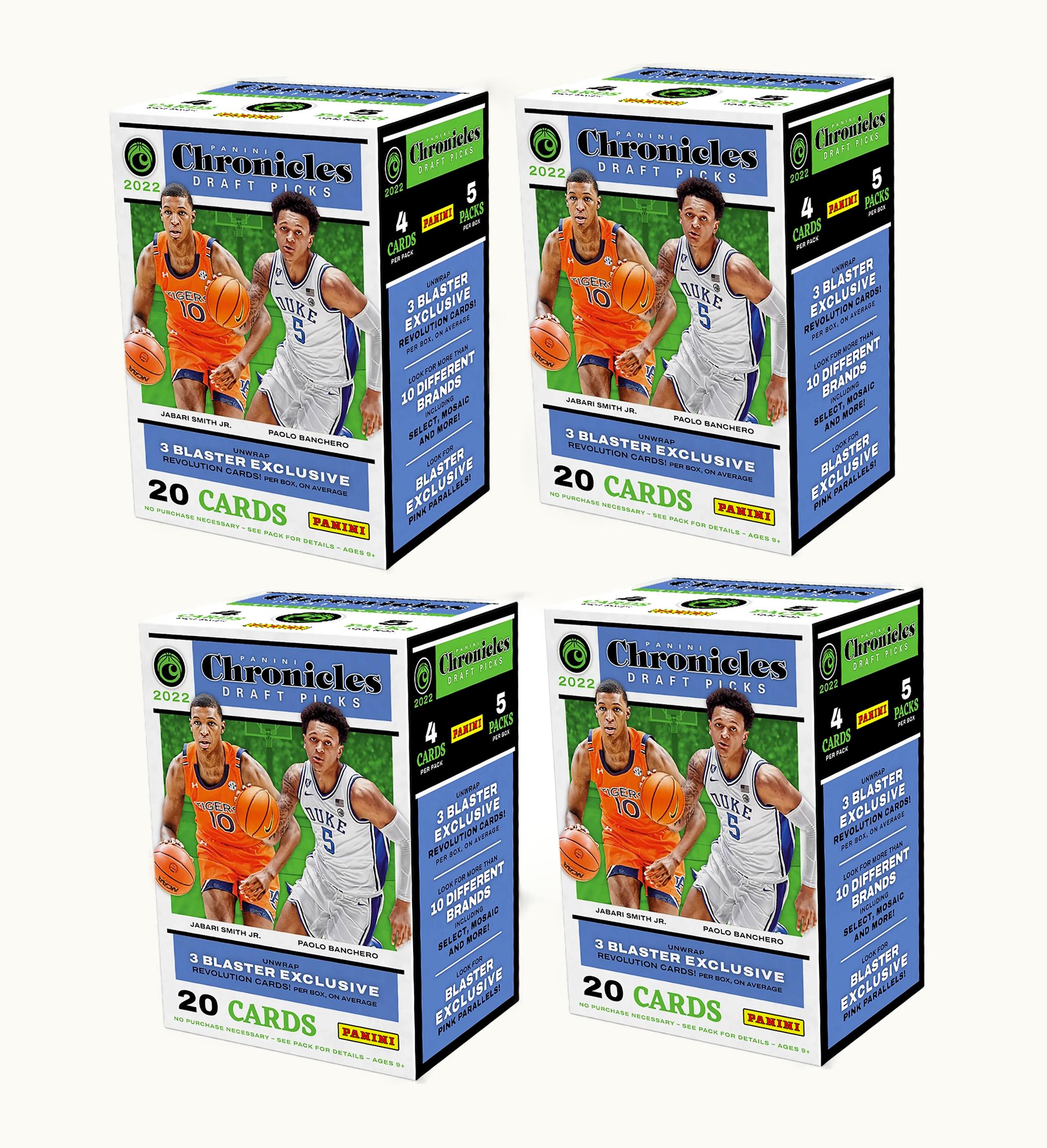 Panini 2022 Panini Chronicles Draft Picks Collegiate Basketball Blaster Box 4x Lot