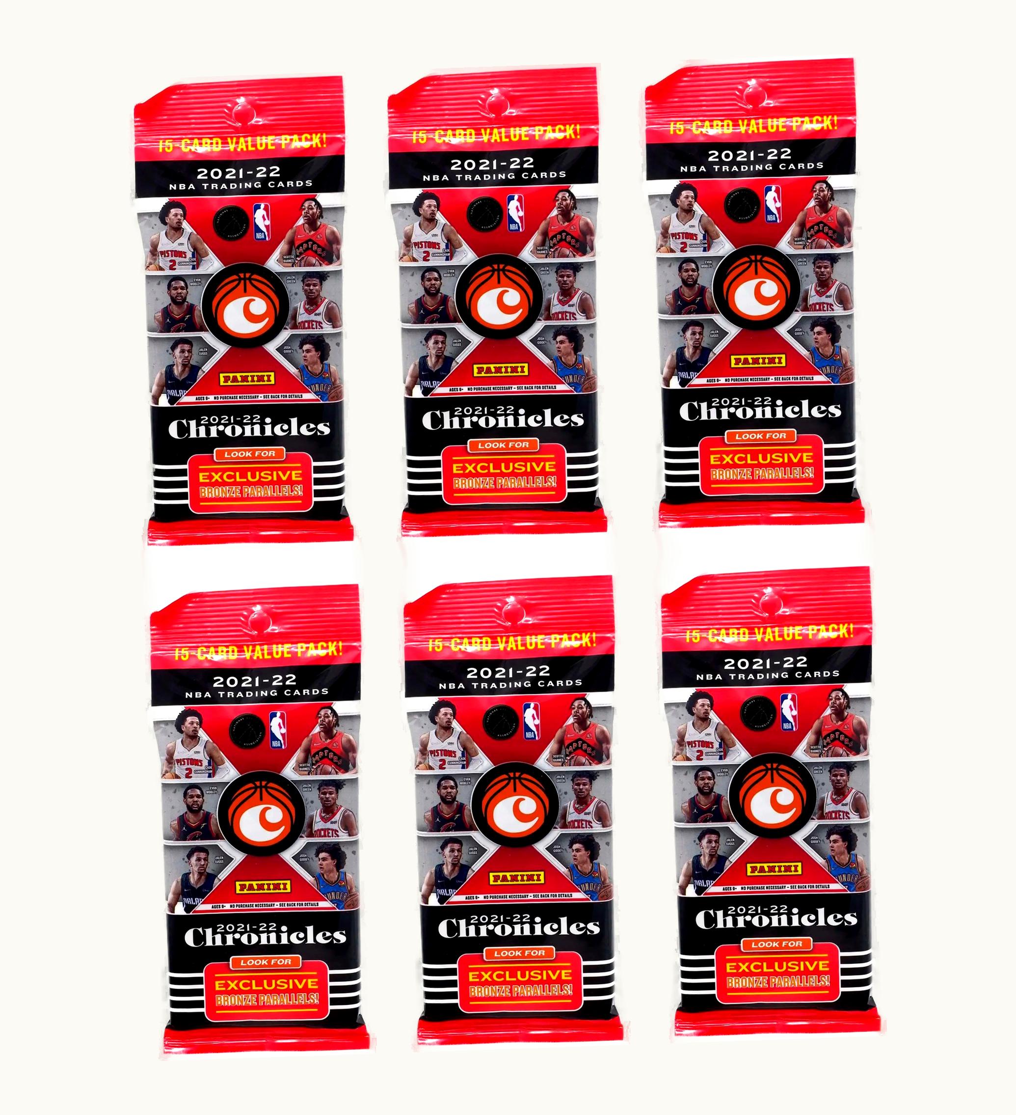 Panini 2021 22 Panini Chronicles Basketball Value Pack 6x Lot