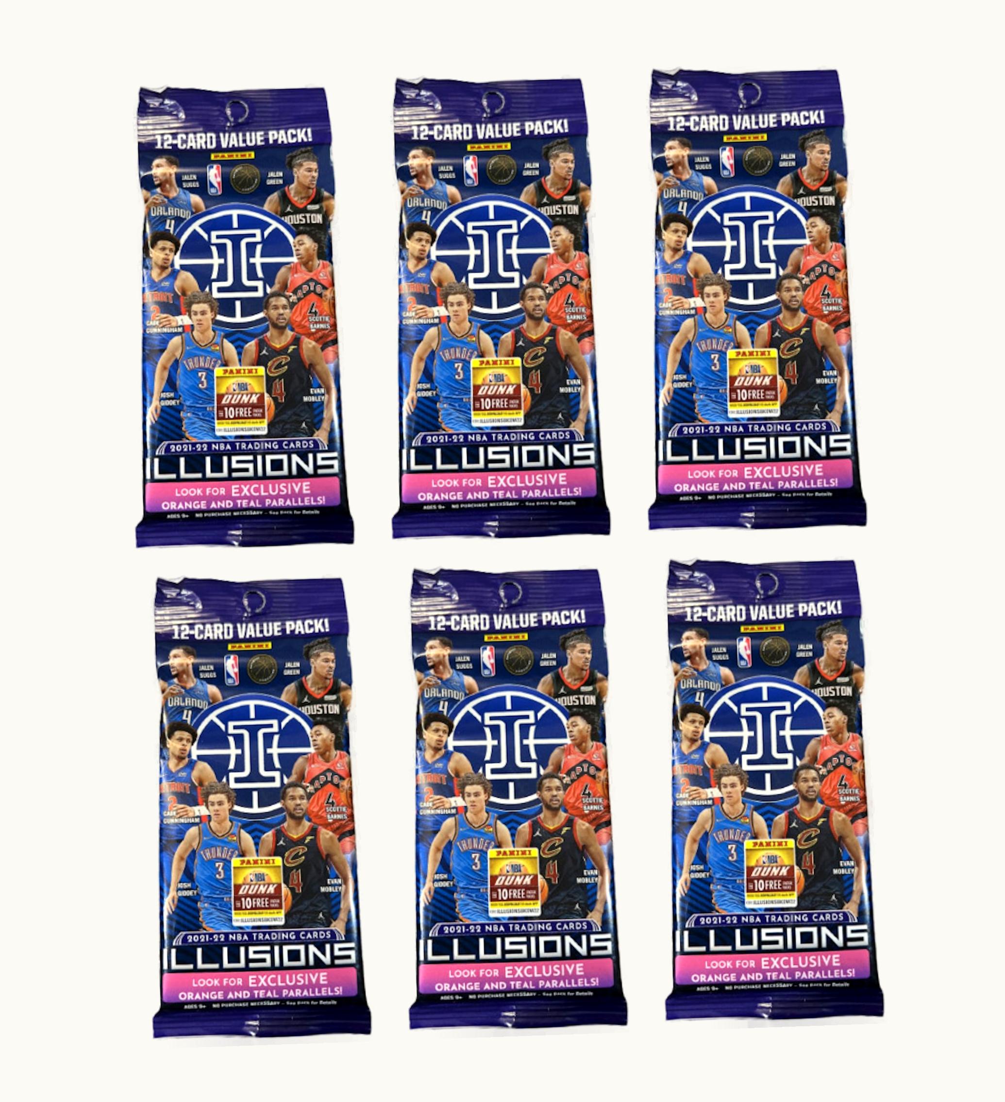 Panini 2021 22 Panini Illusions Basketball Value Pack 6x Lot