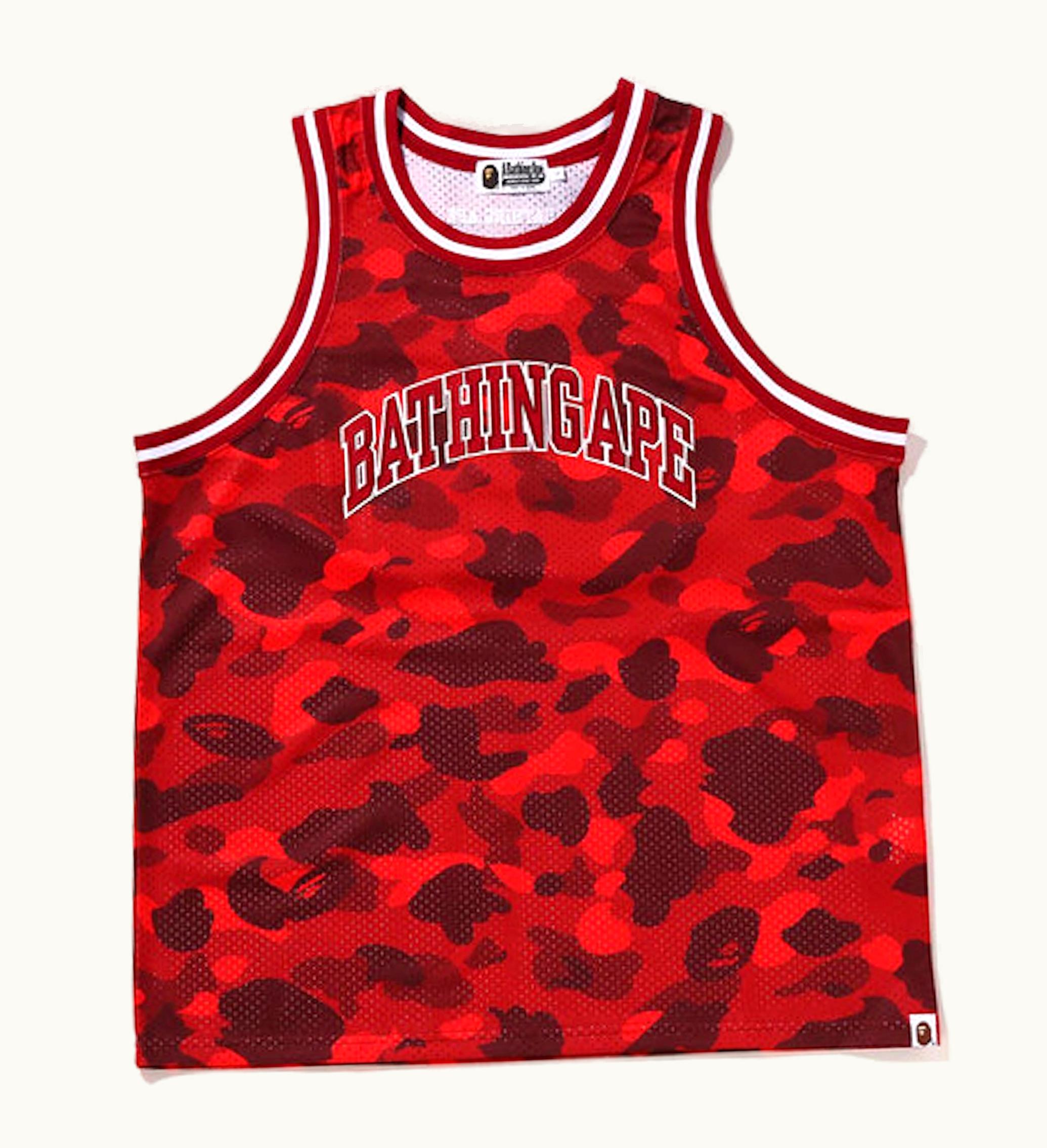 BAPE Color Camo Basketball Tank Top Red