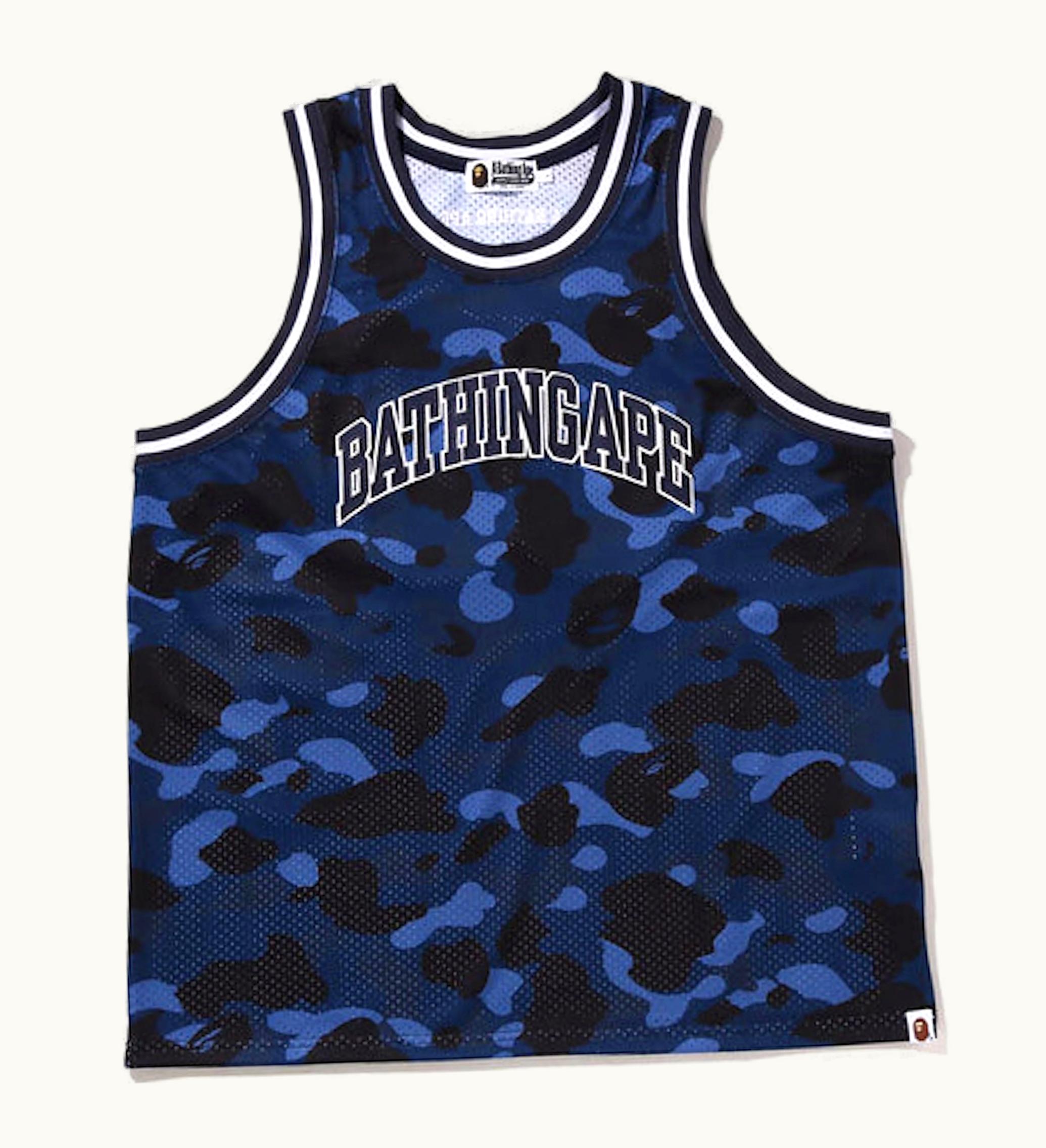 BAPE Color Camo Basketball Tank Top Navy