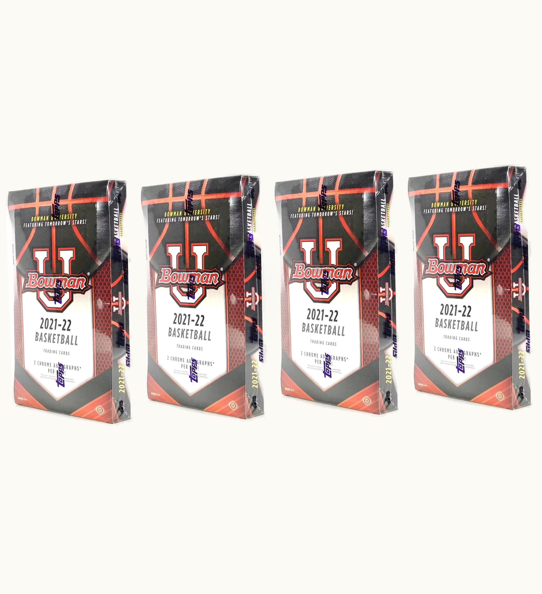 Bowman 2021 22 Bowman University Basketball Hobby Box 4x Lot