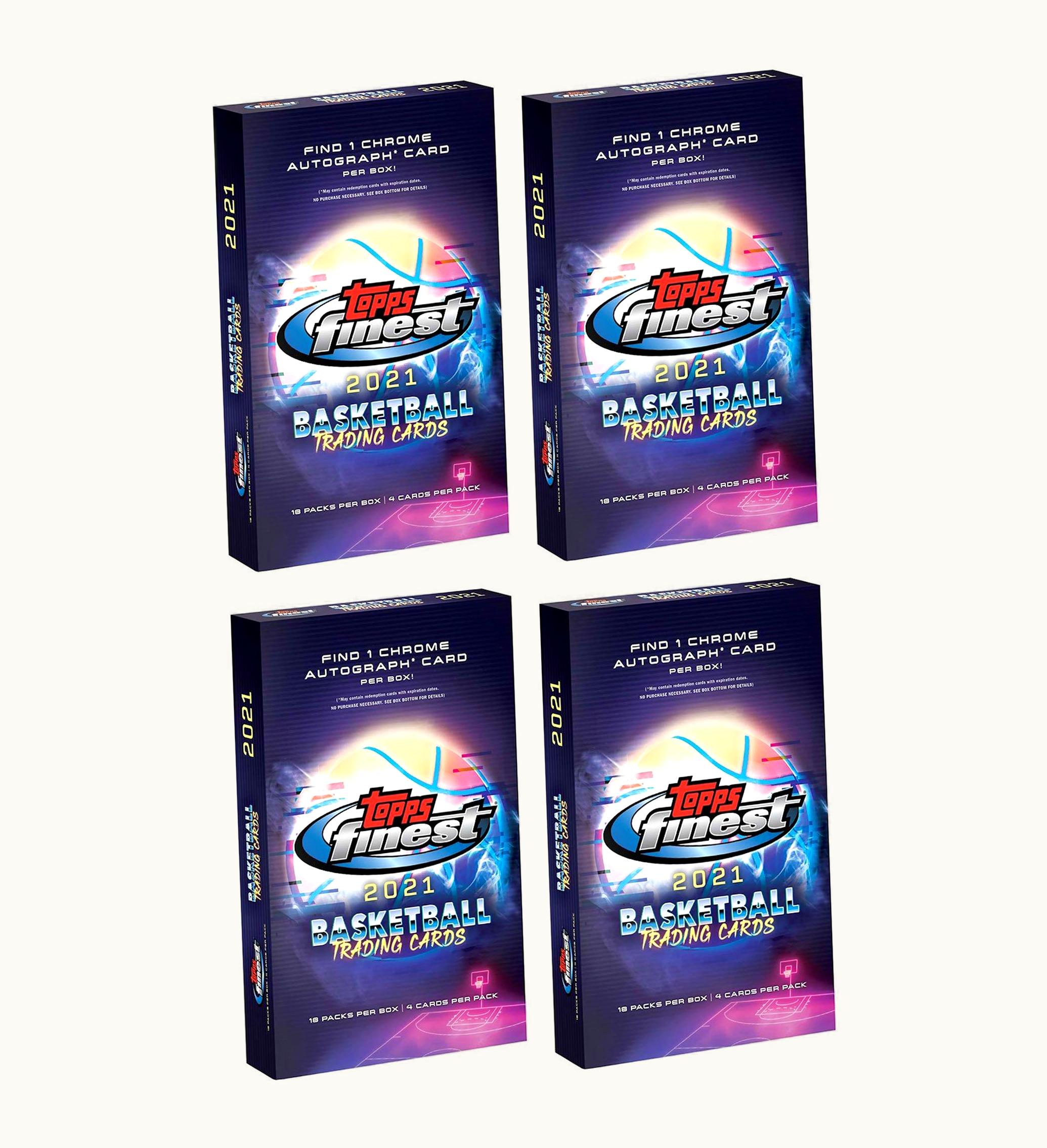 Topps 2021 Topps Finest Basketball Hobby Box 4x Lot