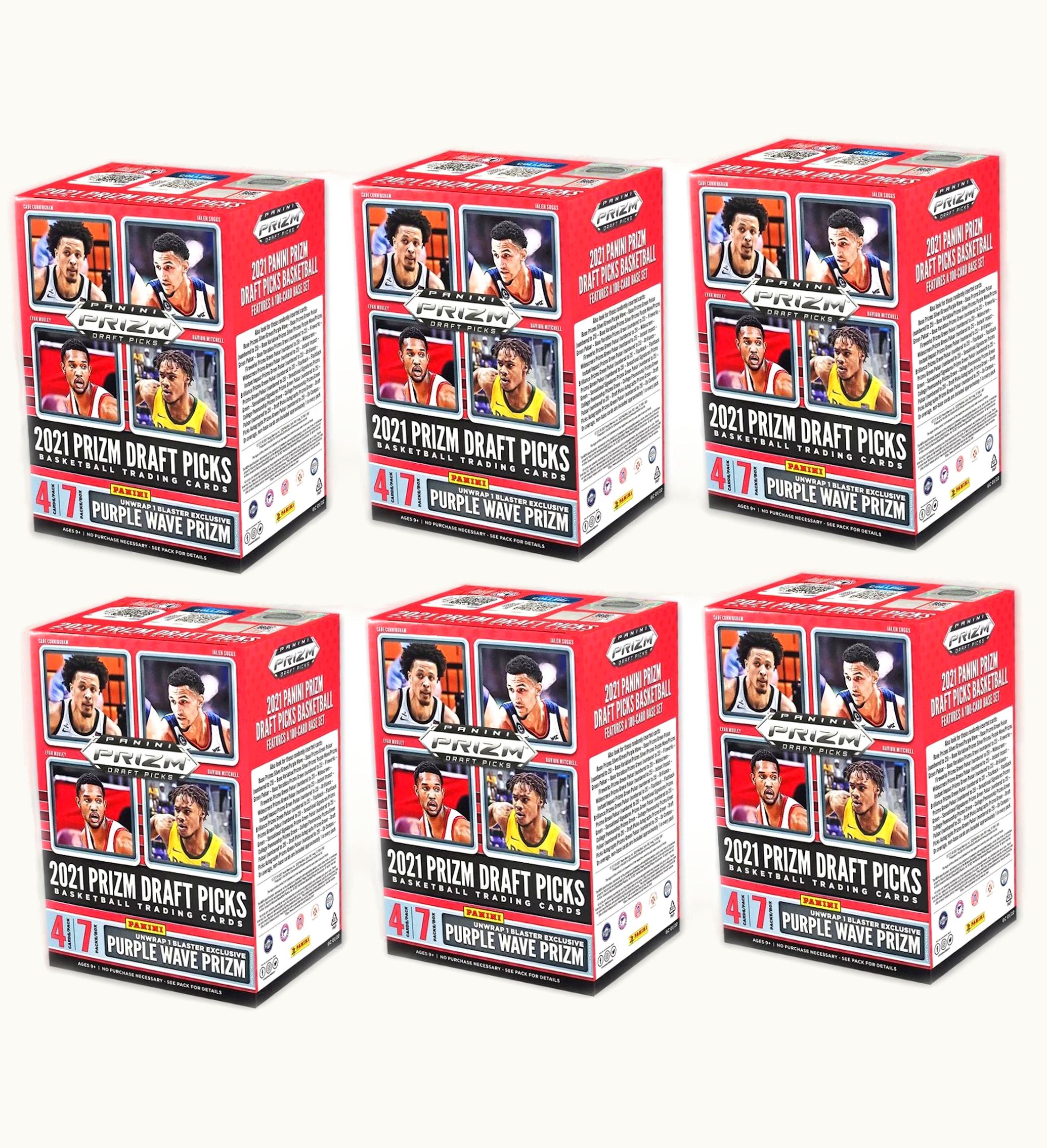 Panini 2021 Panini Prizm Draft Picks Collegiate Basketball Blaster Box 6x Lot