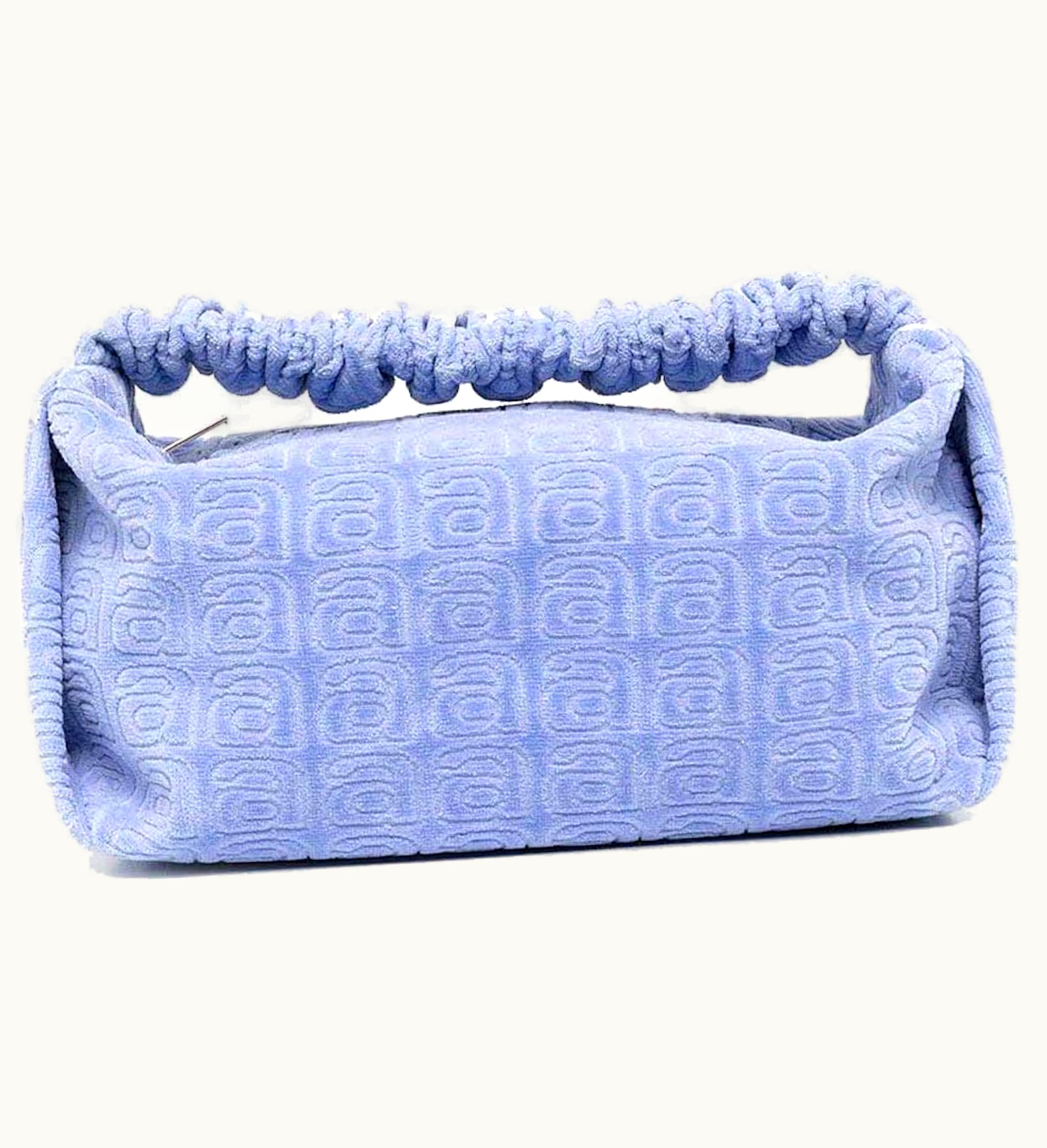Alexander Wang Alexander Wang Scrunchie Small Bag In Jacquard Velour Oxford Llight Purple