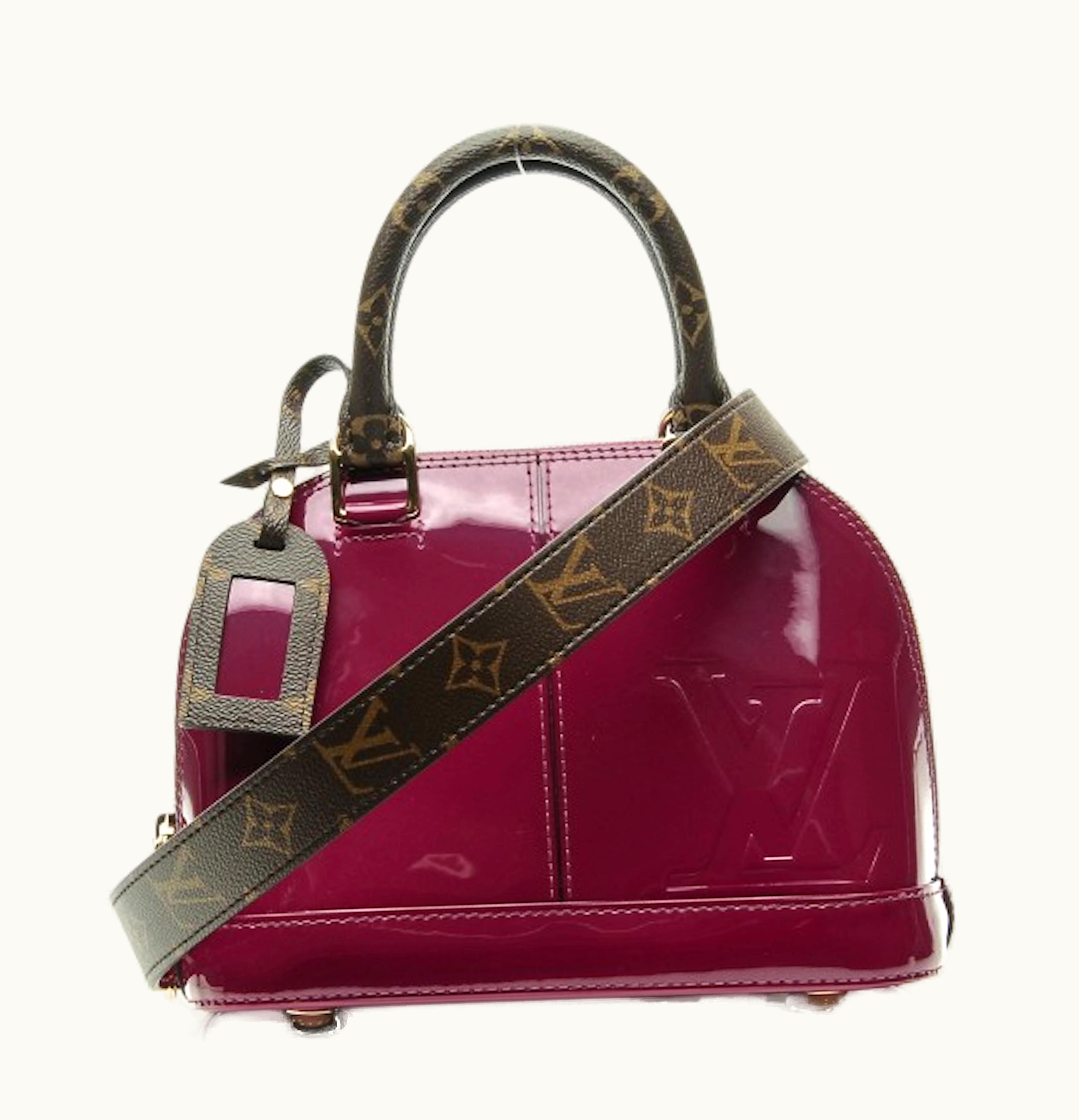 Louis Vuitton Handbag Alma Monogram Vernis BB Magenta