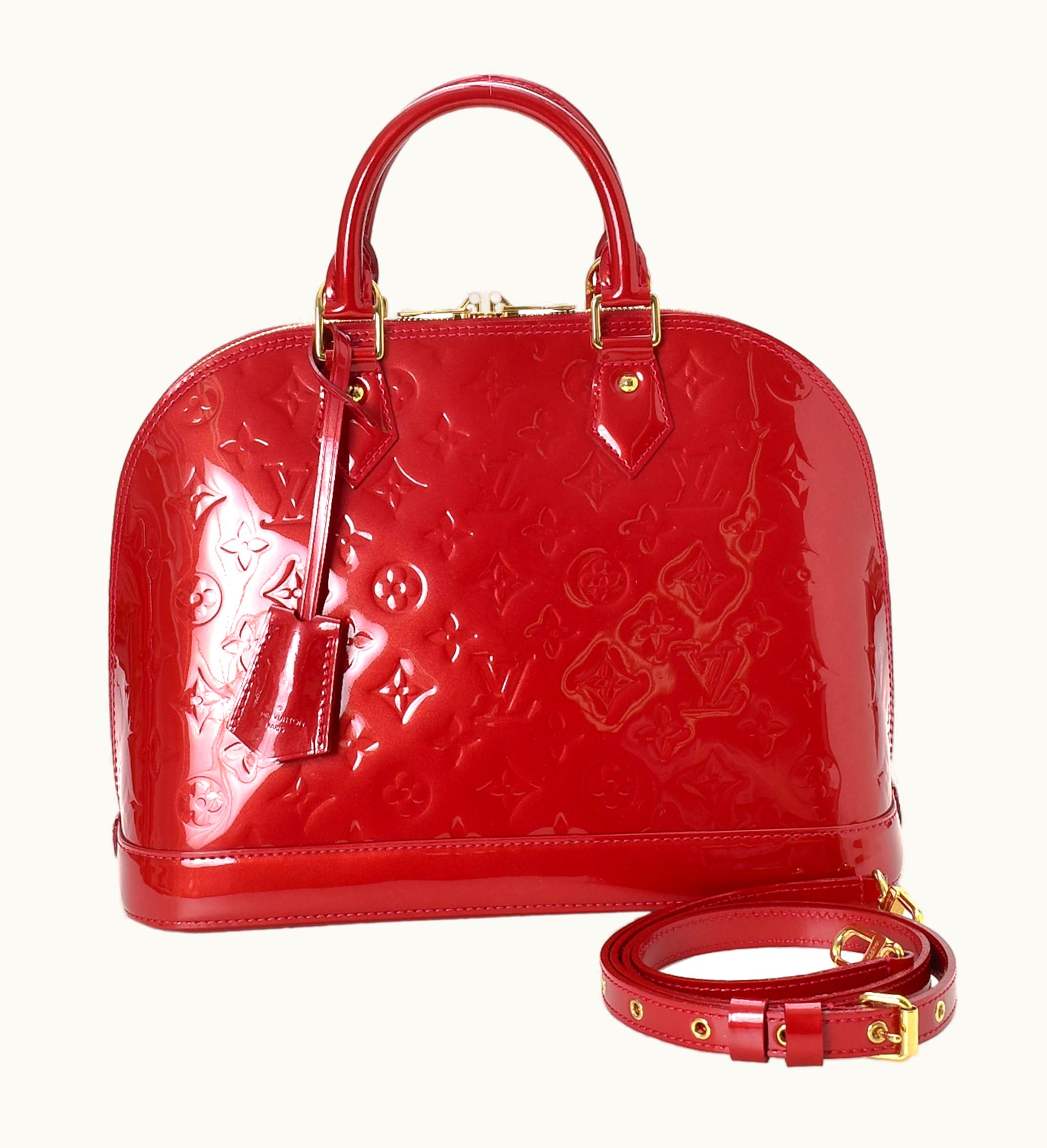 Louis Vuitton Alma Bandouliere Monogram Vernis PM Cerise