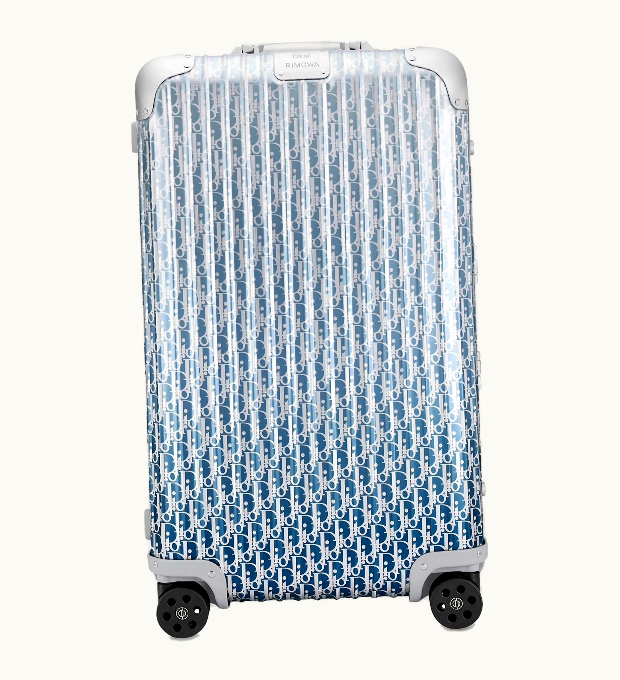 Dior X Rimowa Trunk Aluminium Dior Oblique Blue Degrade
