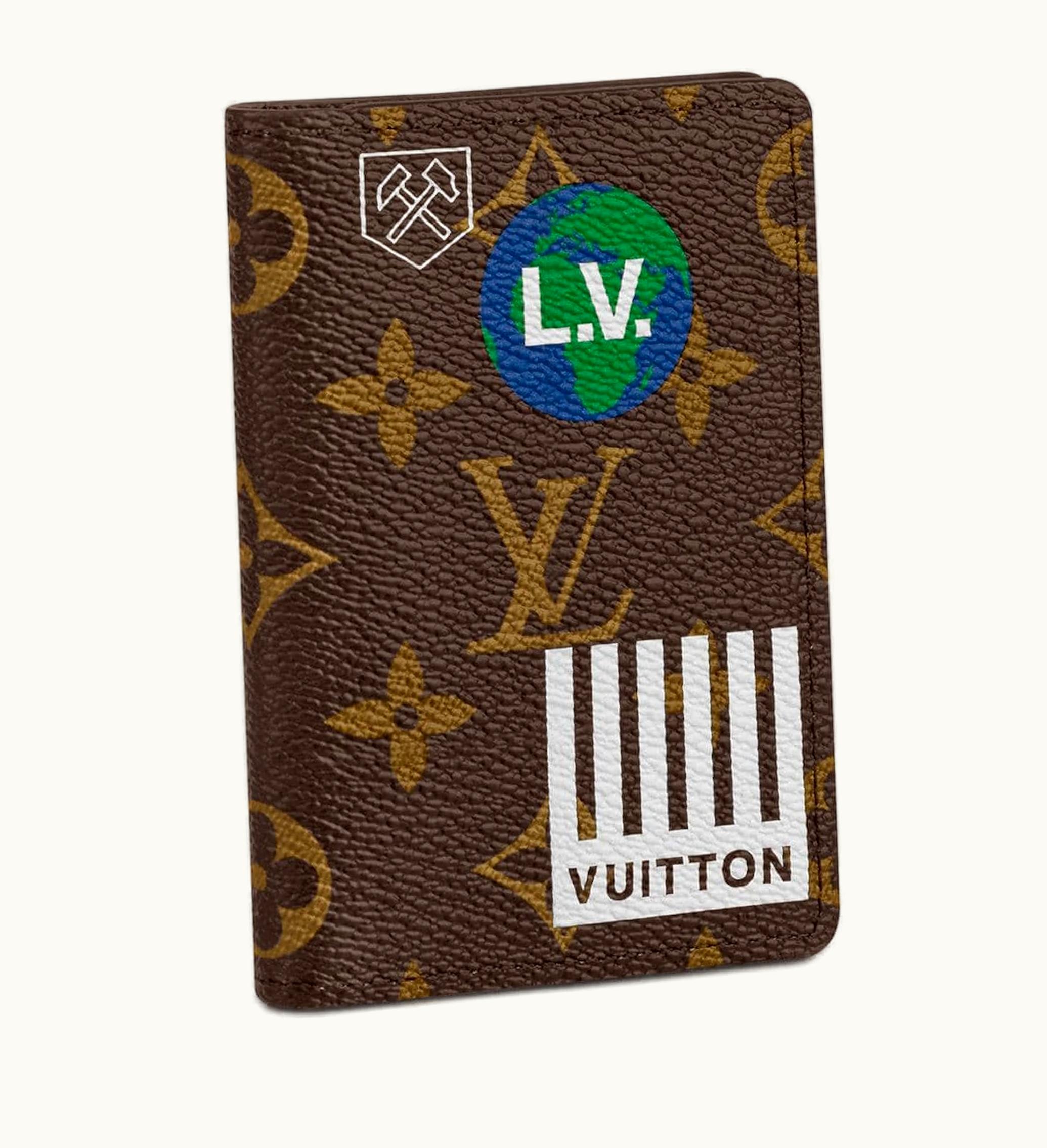 Louis Vuitton Pocket Organizer Monogram Logo Story Brown